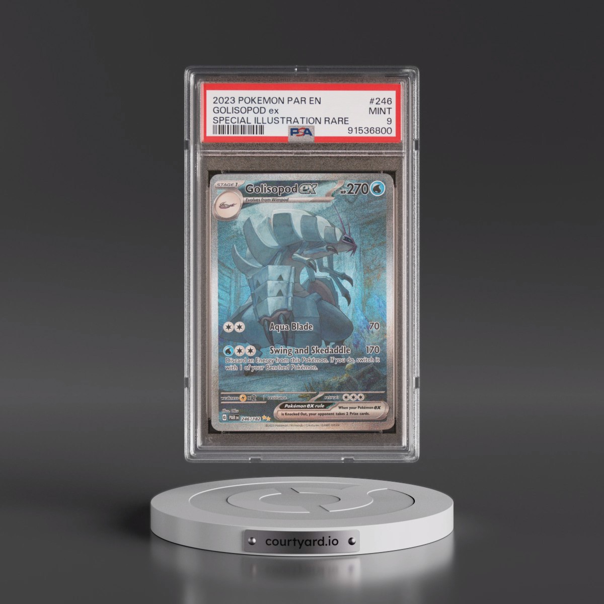 2023 Pokémon Par EN-Paradox Rift #246 Golisopod EX - Holo Special Illustration Rare (PSA 9 MINT)