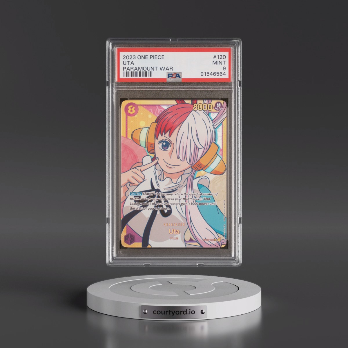 2023 One Piece OP02-Paramount War #120 Uta (PSA 9 MINT)