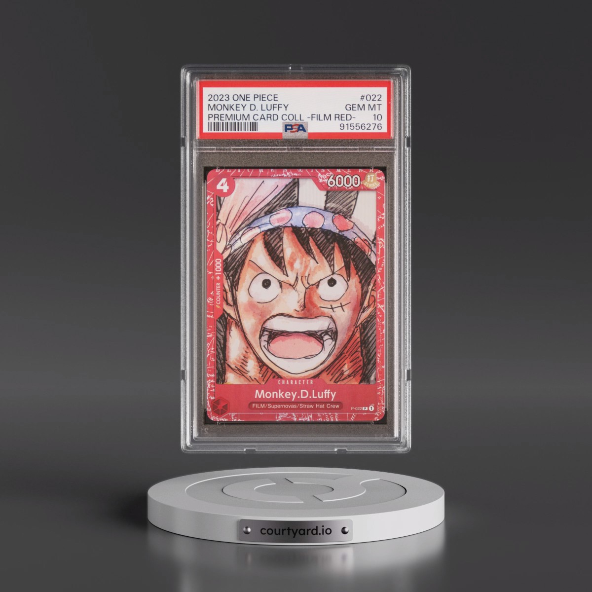 2023 One Piece Premium Card Collection -One Piece Film Red #022 Monkey D. Luffy (PSA 10 GEM MINT)