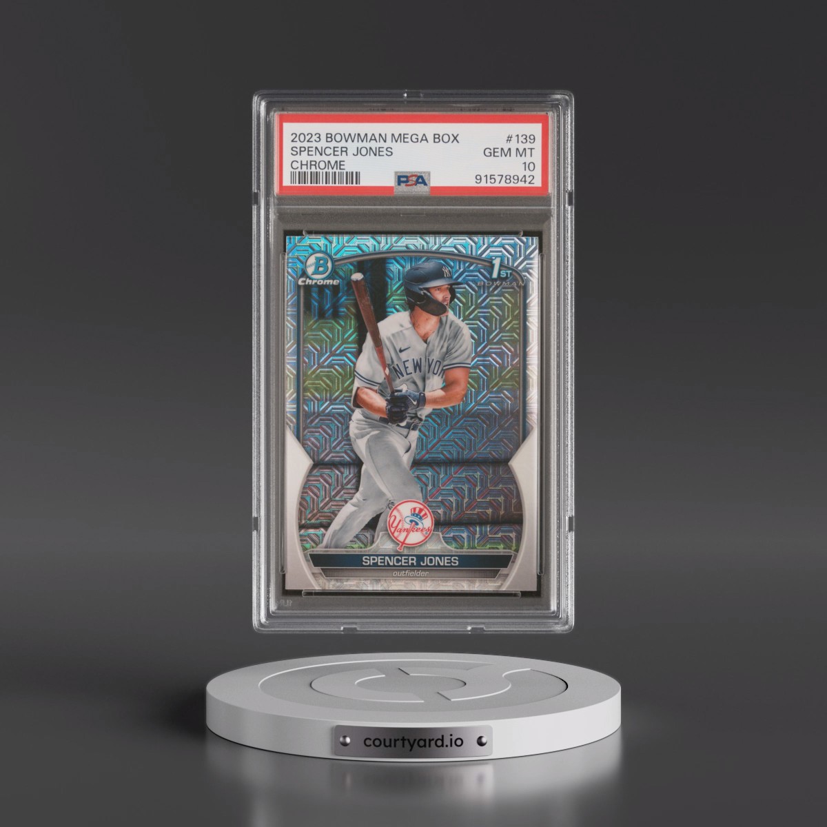 2023 Bowman Mega Box Chrome #139 Spencer Jones (PSA 10 GEM MINT)