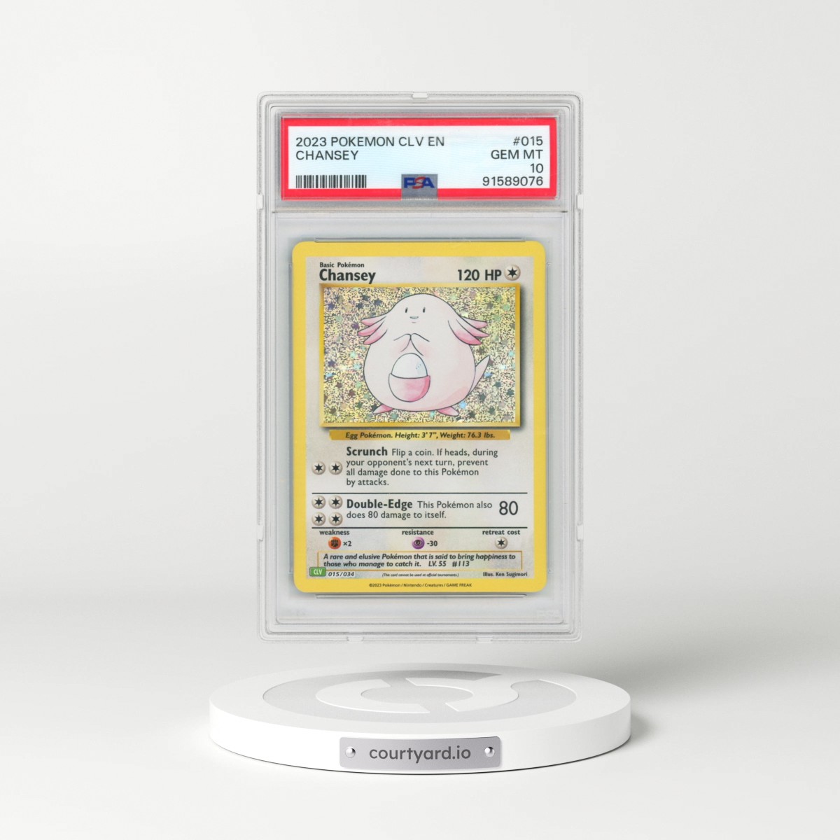 2023 Pokémon CLV-Trading Card Game Classic Venusaur & Lugia EX Deck #015 Chansey (PSA 10 GEM MINT)