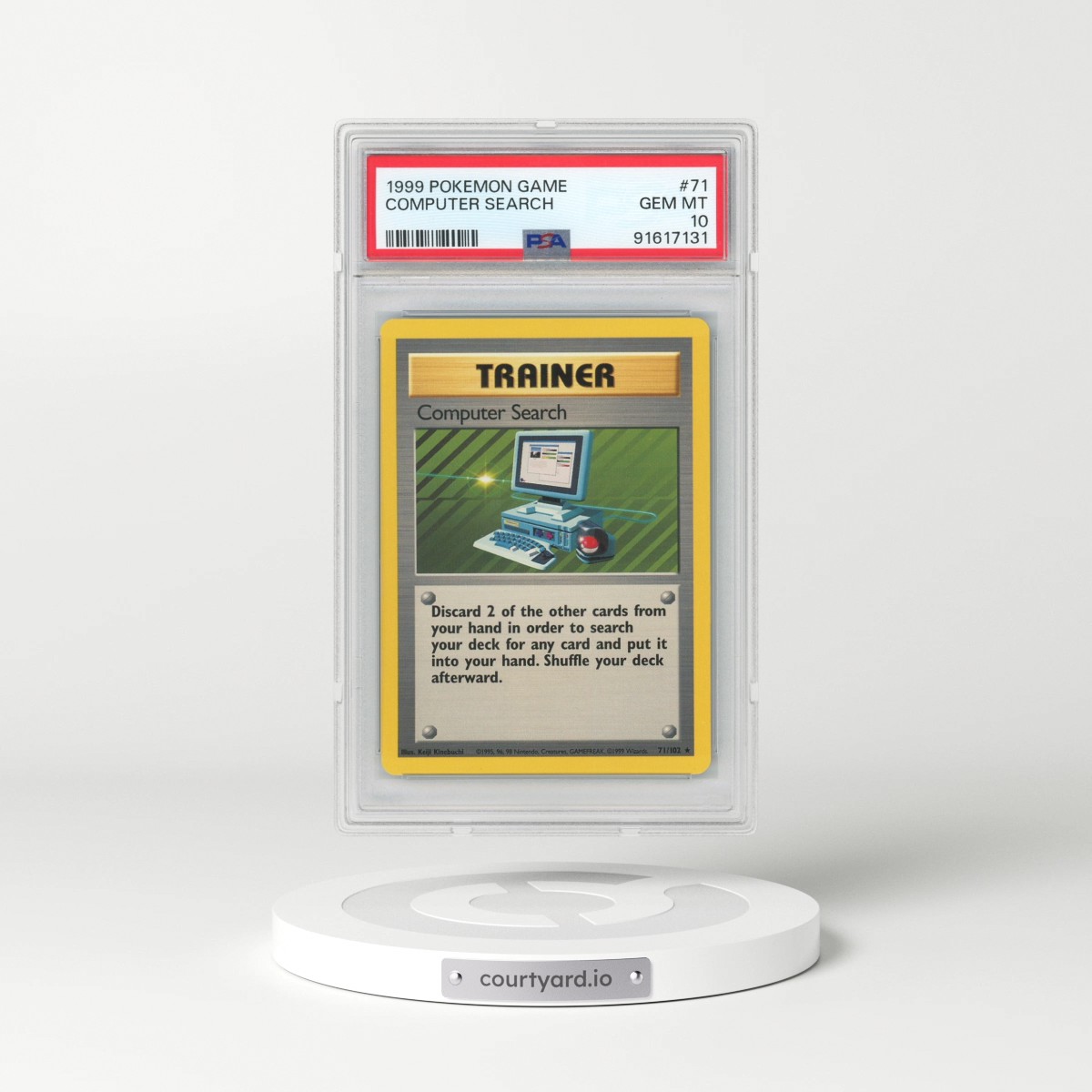 1999 Pokémon Game #71 Computer Search (PSA 10 GEM MINT)