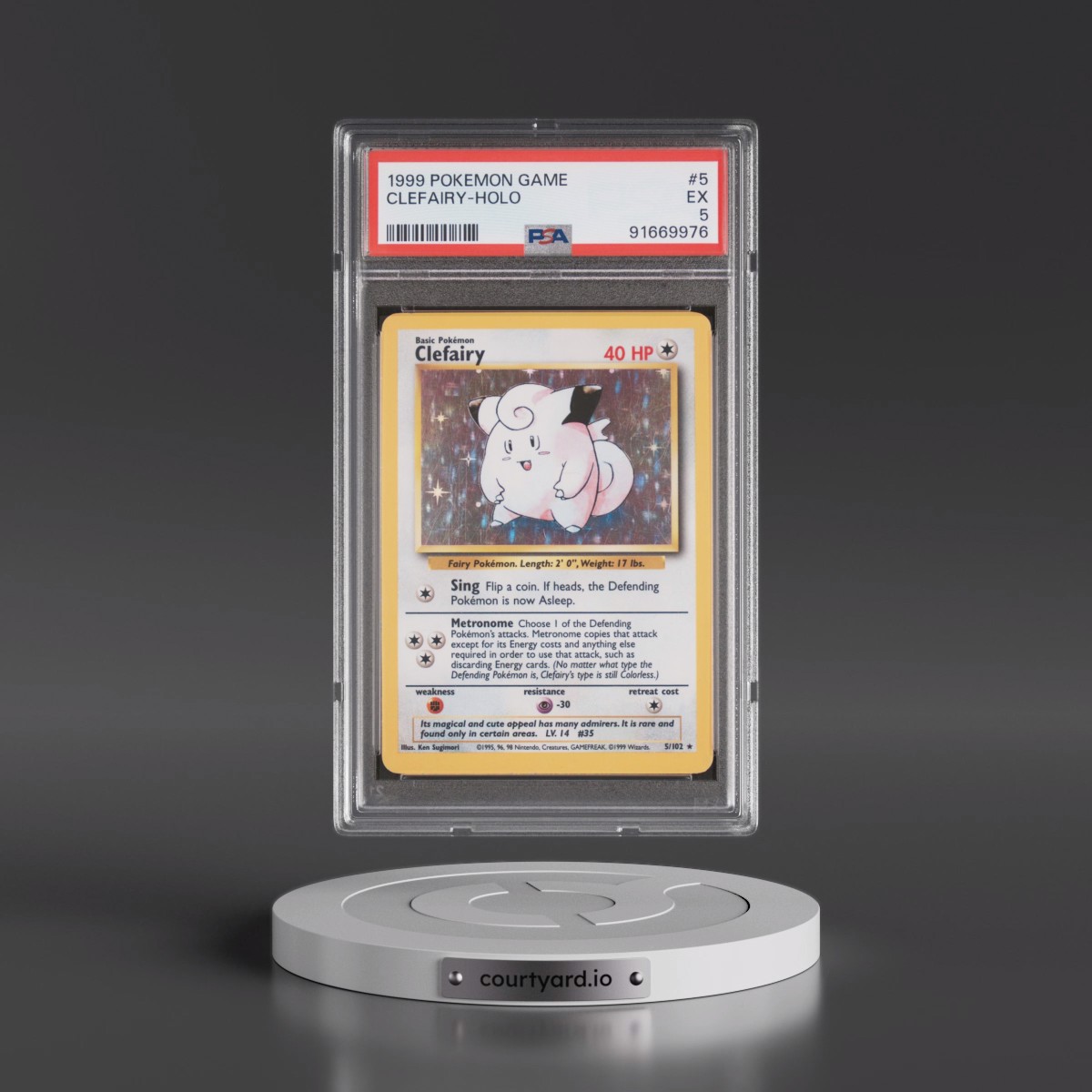1999 Pokémon Game #5 Clefairy - Holo (PSA 5 EX)
