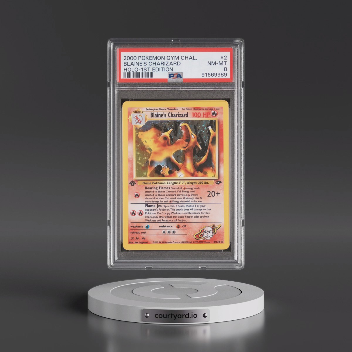 2000 Pokémon Gym Challenge #2 Blaine's Charizard - 1st Edition Holo (PSA 8 NM-MT)