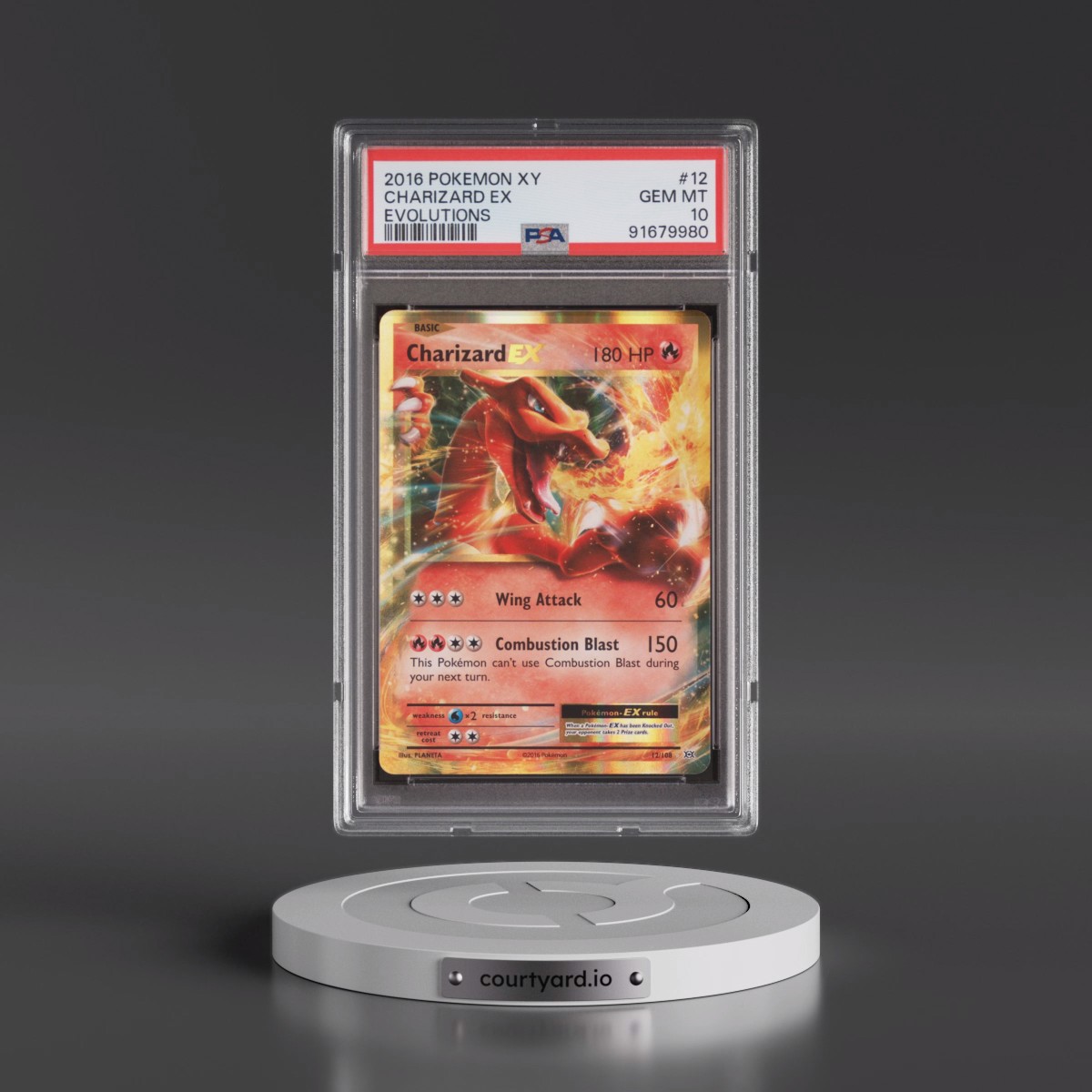 2016 Pokémon XY Evolutions #12 Charizard EX - Holo (PSA 10 GEM MINT)