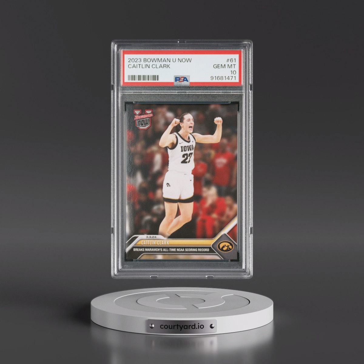 2023 Bowman U Now #61 Caitlin Clark (PSA 10 GEM MINT)