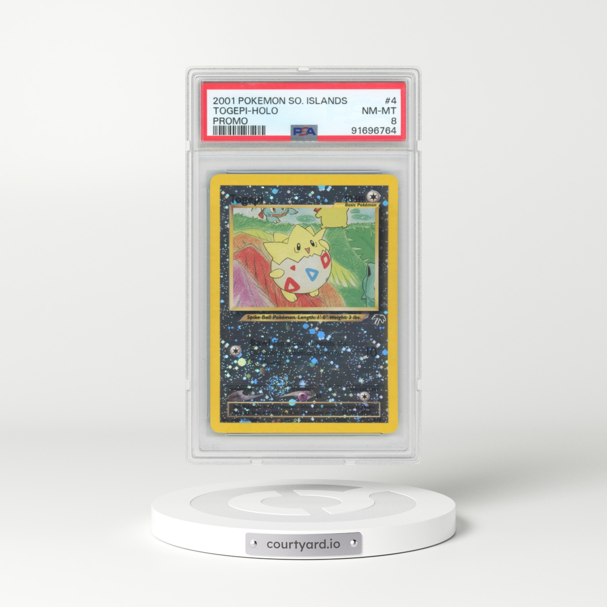 2001 Pokémon Southern Islands Promo #4 Togepi - Holo (PSA 8 NM-MT)