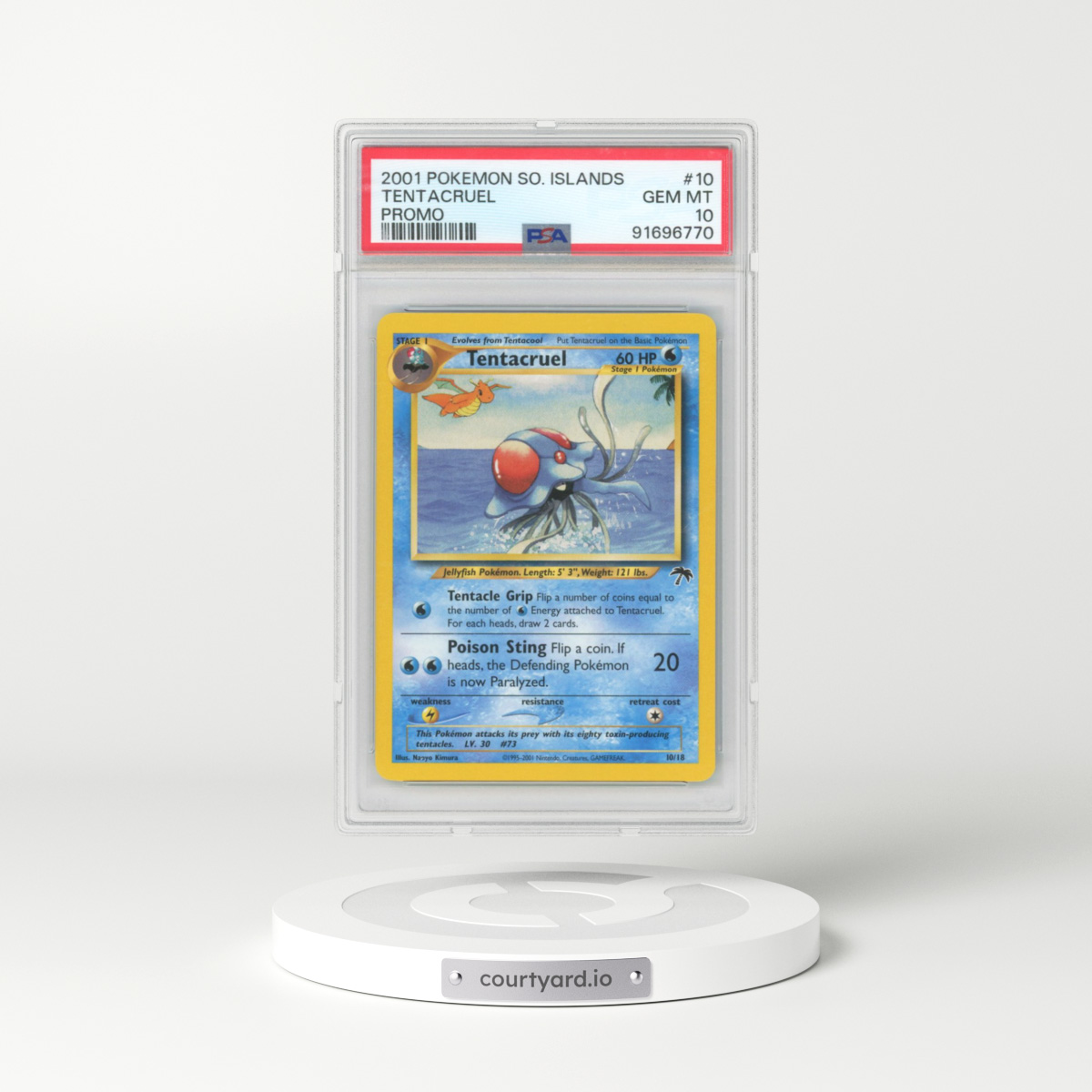 2001 Pokémon Southern Islands Promo #10 Tentacruel (PSA 10 GEM MINT)