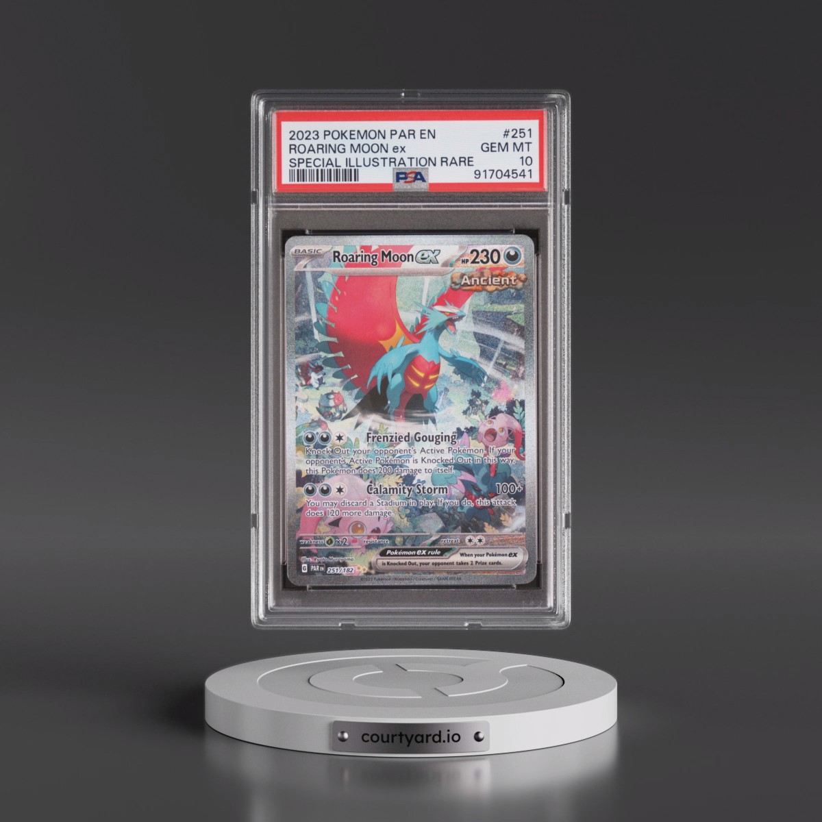 2023 Pokémon Par EN-Paradox Rift #251 Roaring Moon EX - Holo Special Illustration Rare (PSA 10 GEM MINT)