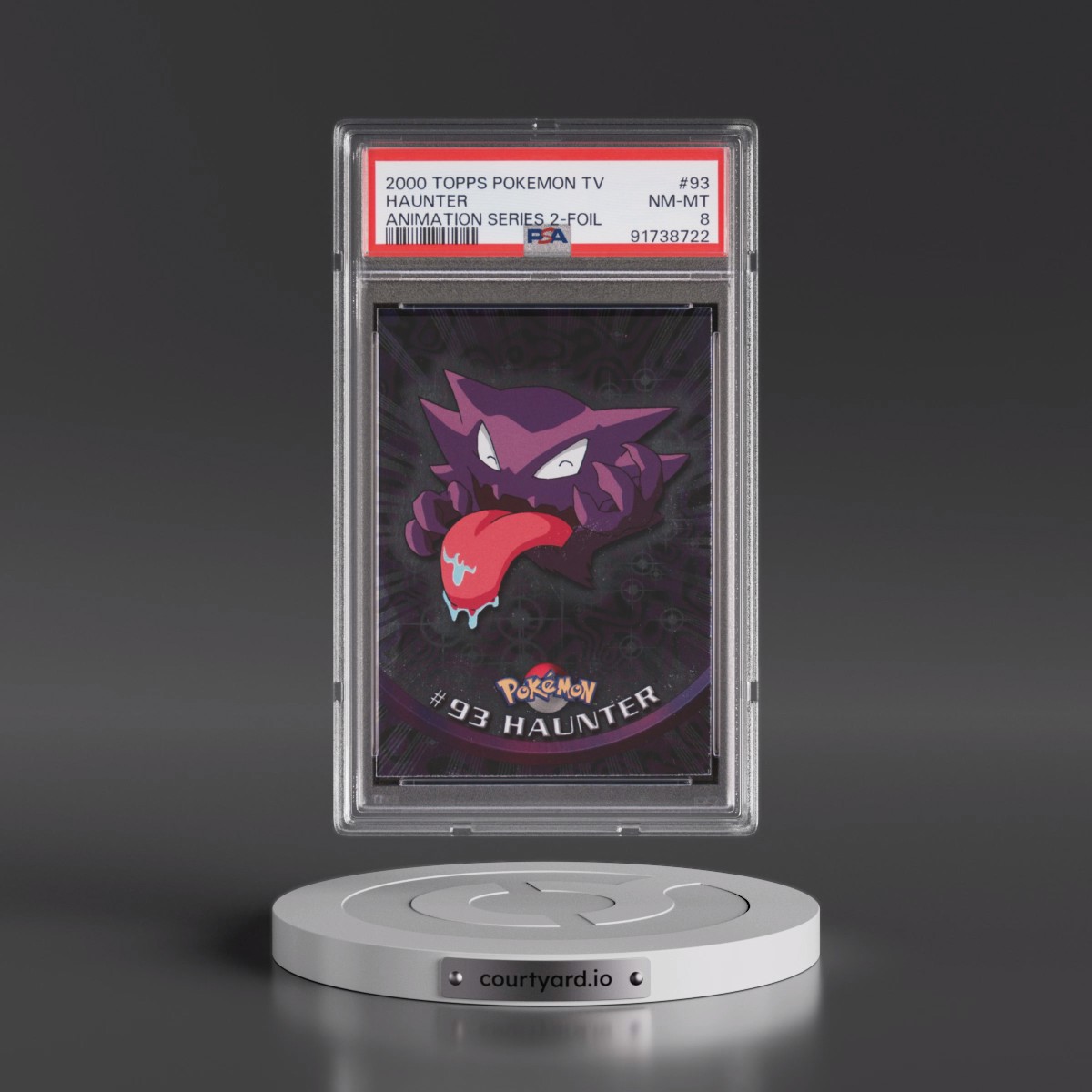 2000 Topps Pokémon TV Animation Series 2 #93 Haunter - Foil (PSA 8 NM-MT)