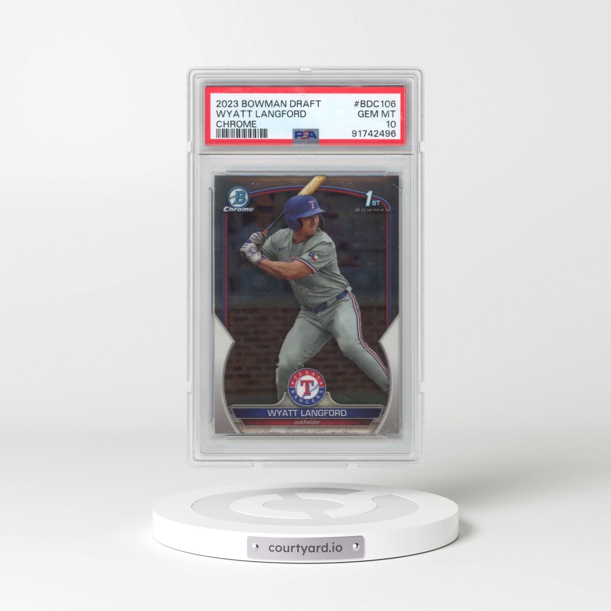2023 Bowman Draft Wyatt Langford - Chrome #BDC106 PSA 10
