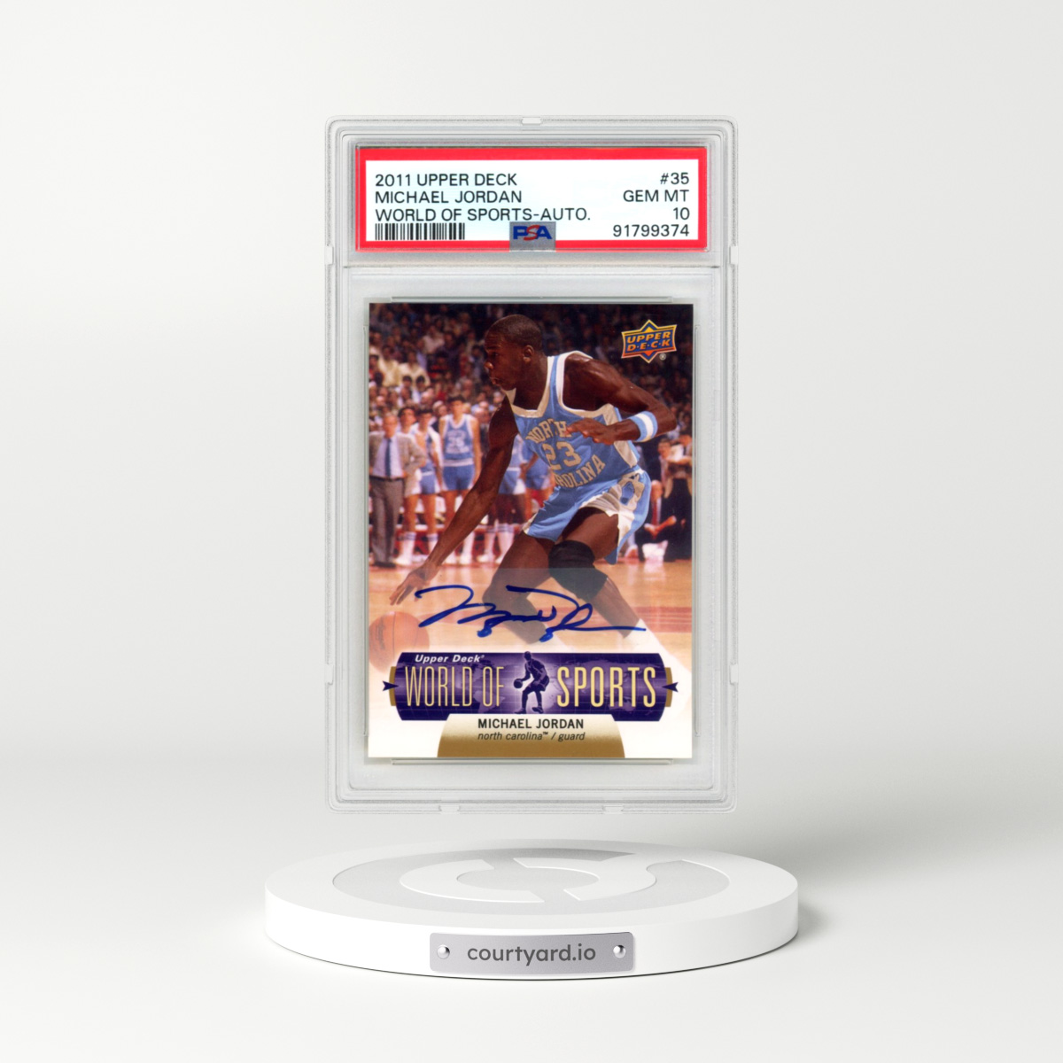 2011 Upper Deck World of Sports #35 Michael Jordan - Autograph (PSA 10 GEM MINT)