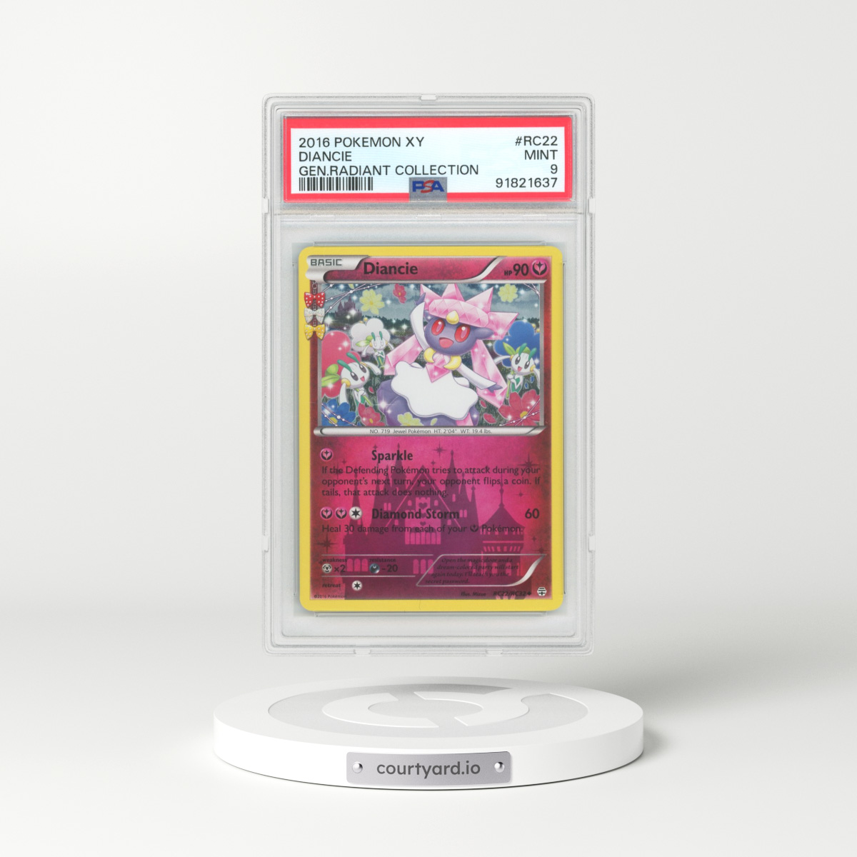 2016 Radiant Collection #RC22 Diancie (PSA 9 MINT)