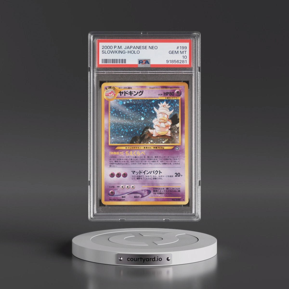 2000 Pokémon Neo #199 Slowking - Holo (PSA 10 GEM MINT)