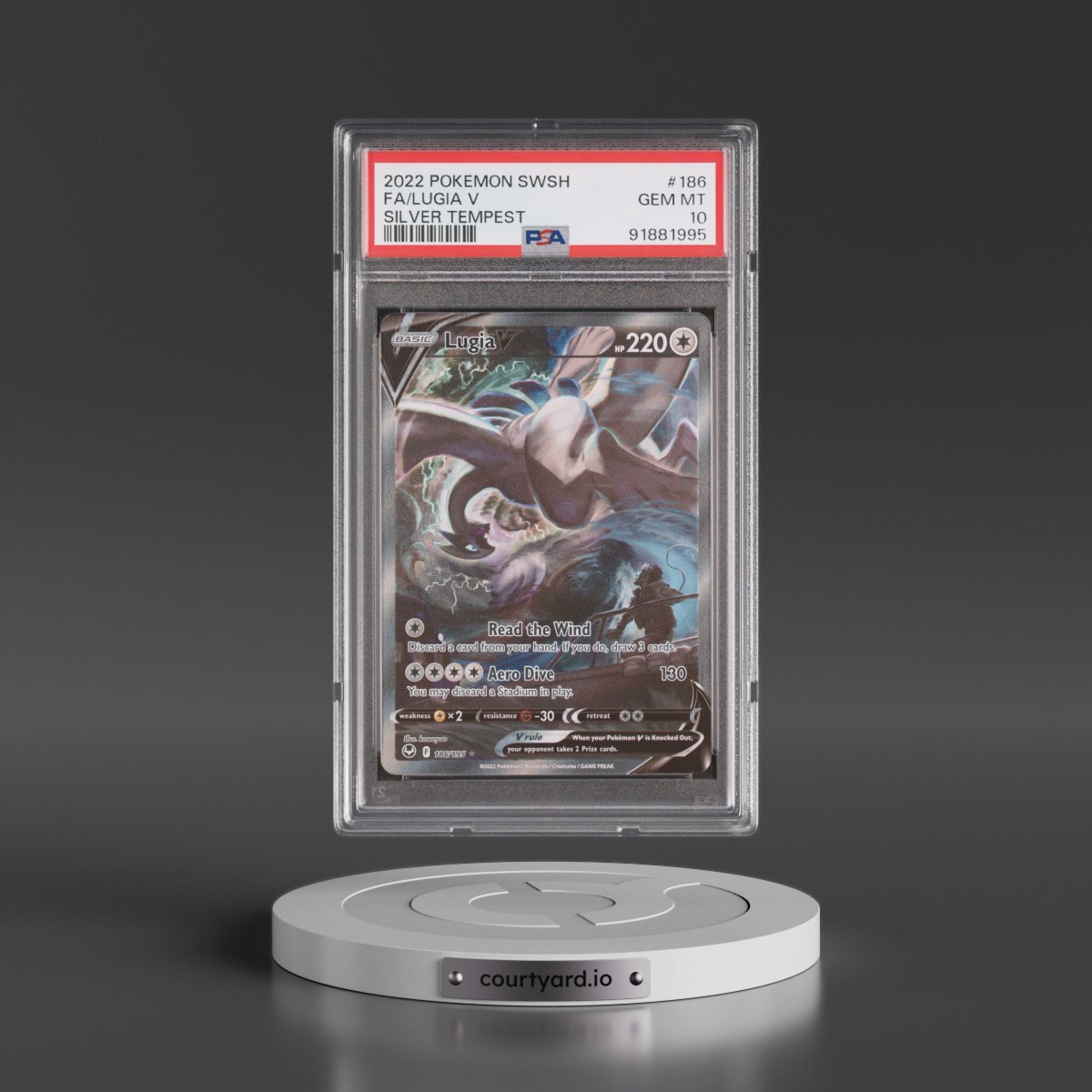 2022 Pokémon Sword & Shield Silver Tempest #186 Lugia V - Holo Full Art (PSA 10 GEM MINT)