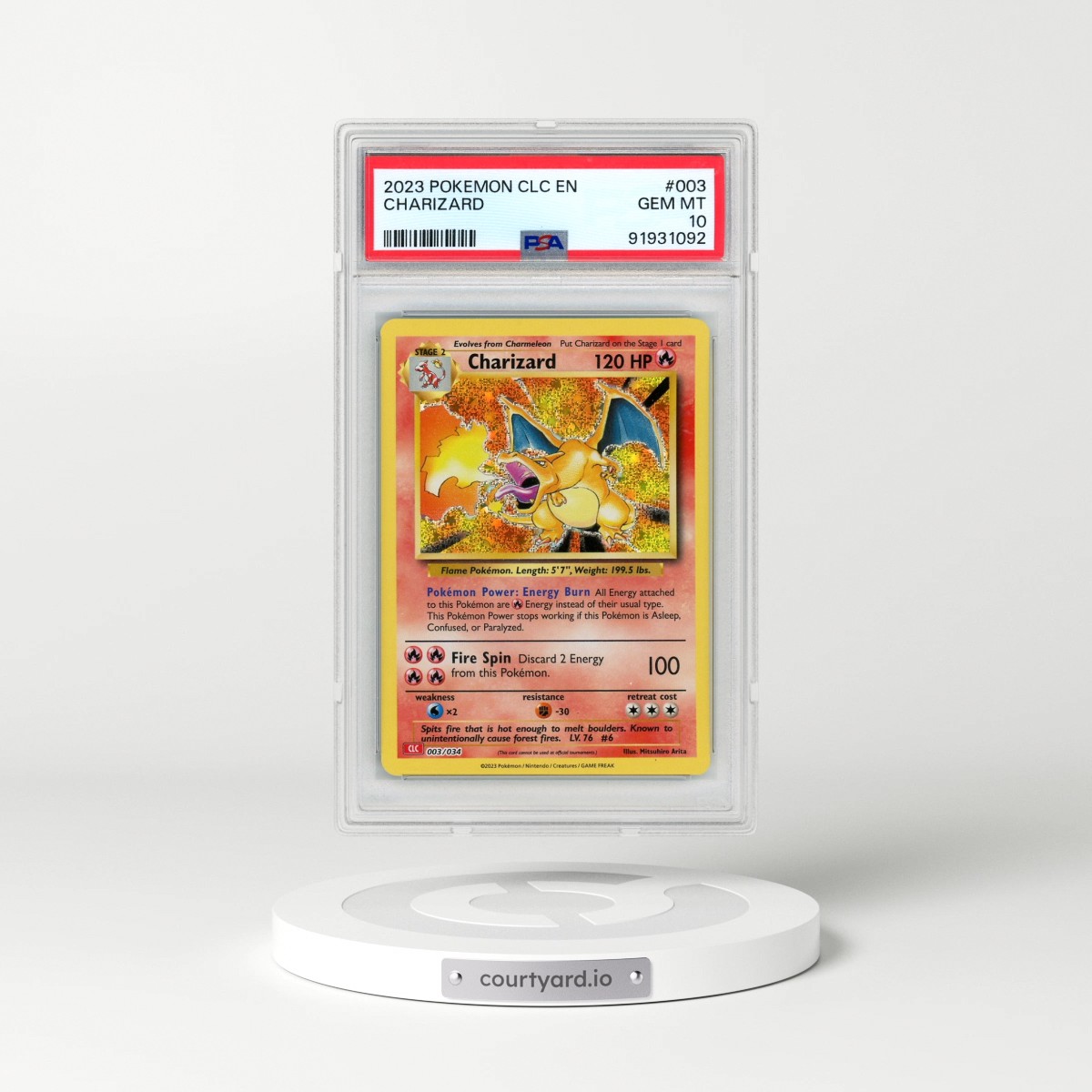 2023 Pokémon Clc-Trading Card Game Classic Charizard & HO-Oh EX Deck #003 Charizard (PSA 10 GEM MINT)