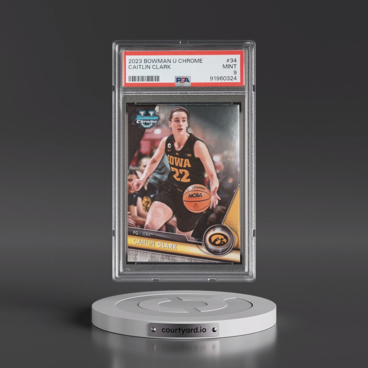 2023 Bowman University Chrome #34 Caitlin Clark (PSA 9 MINT)