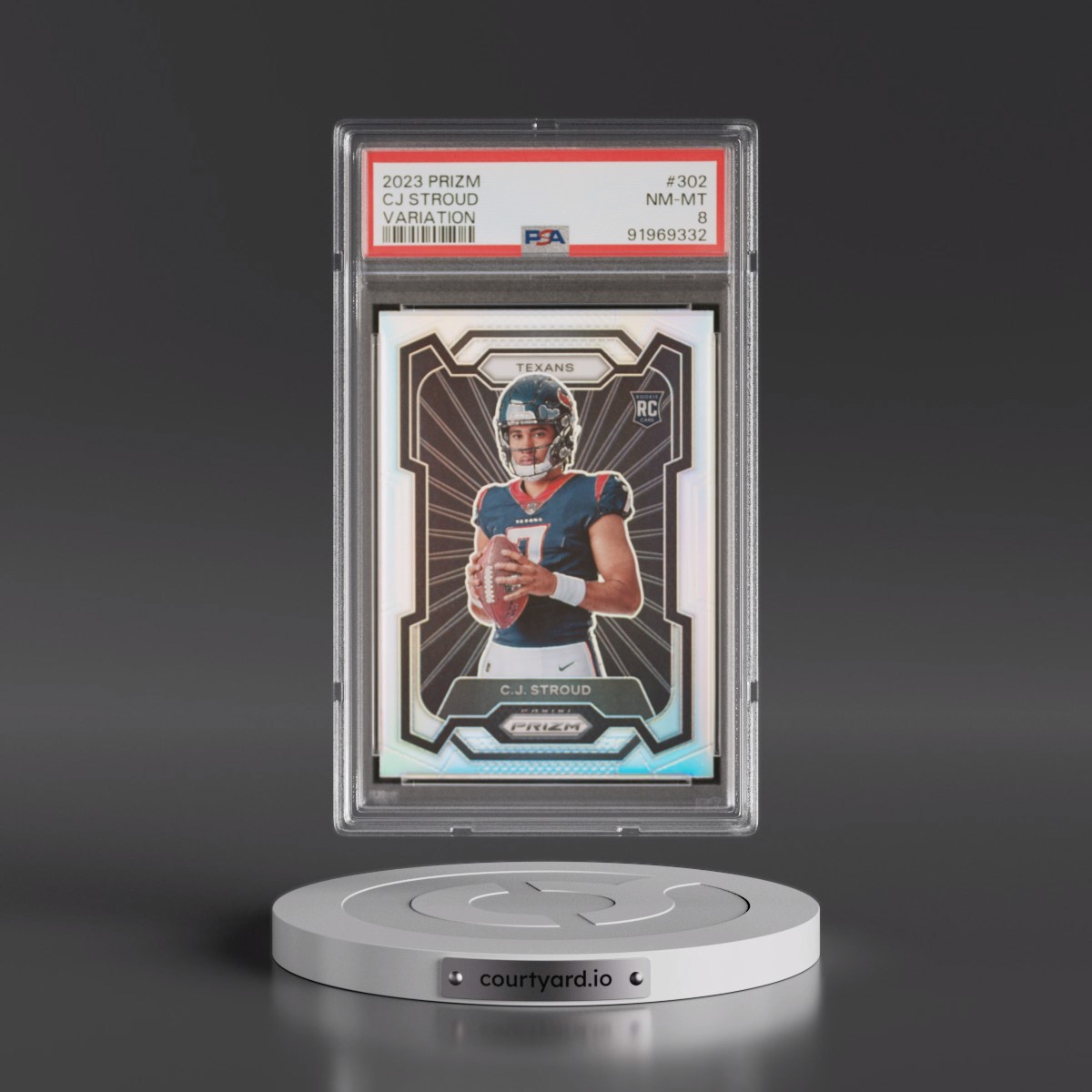2023 Panini Prizm #302 CJ Stroud - Variation (PSA 8 NM-MT)