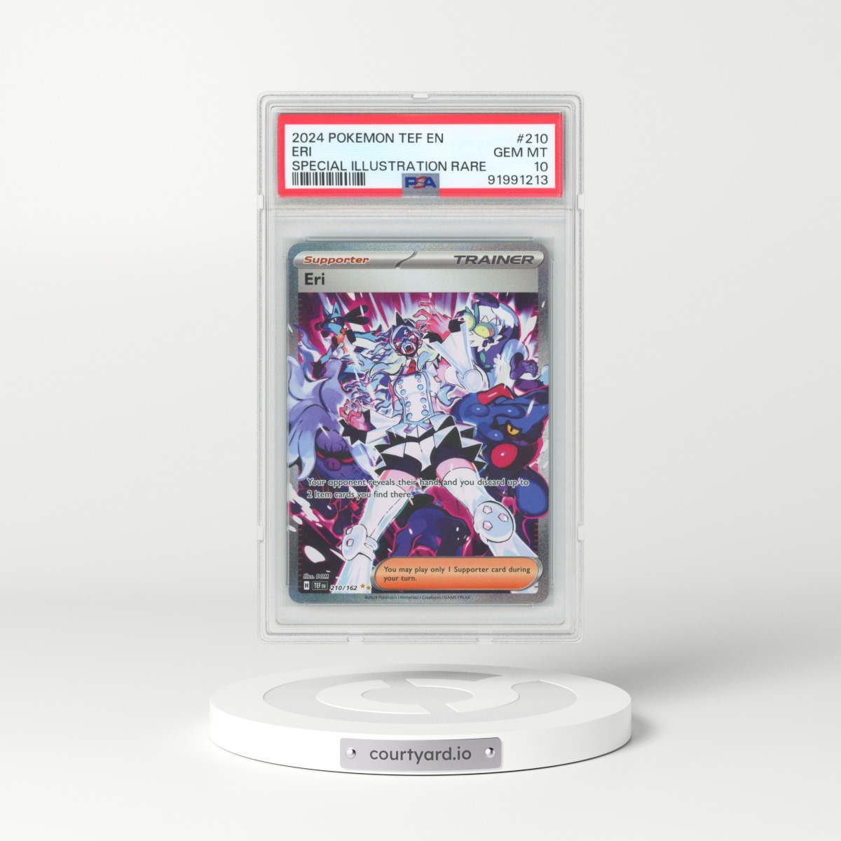 2024 Pokémon Tef EN-Temporal Forces #210 Eri - Special Illustration Rare (PSA 10 GEM MINT)