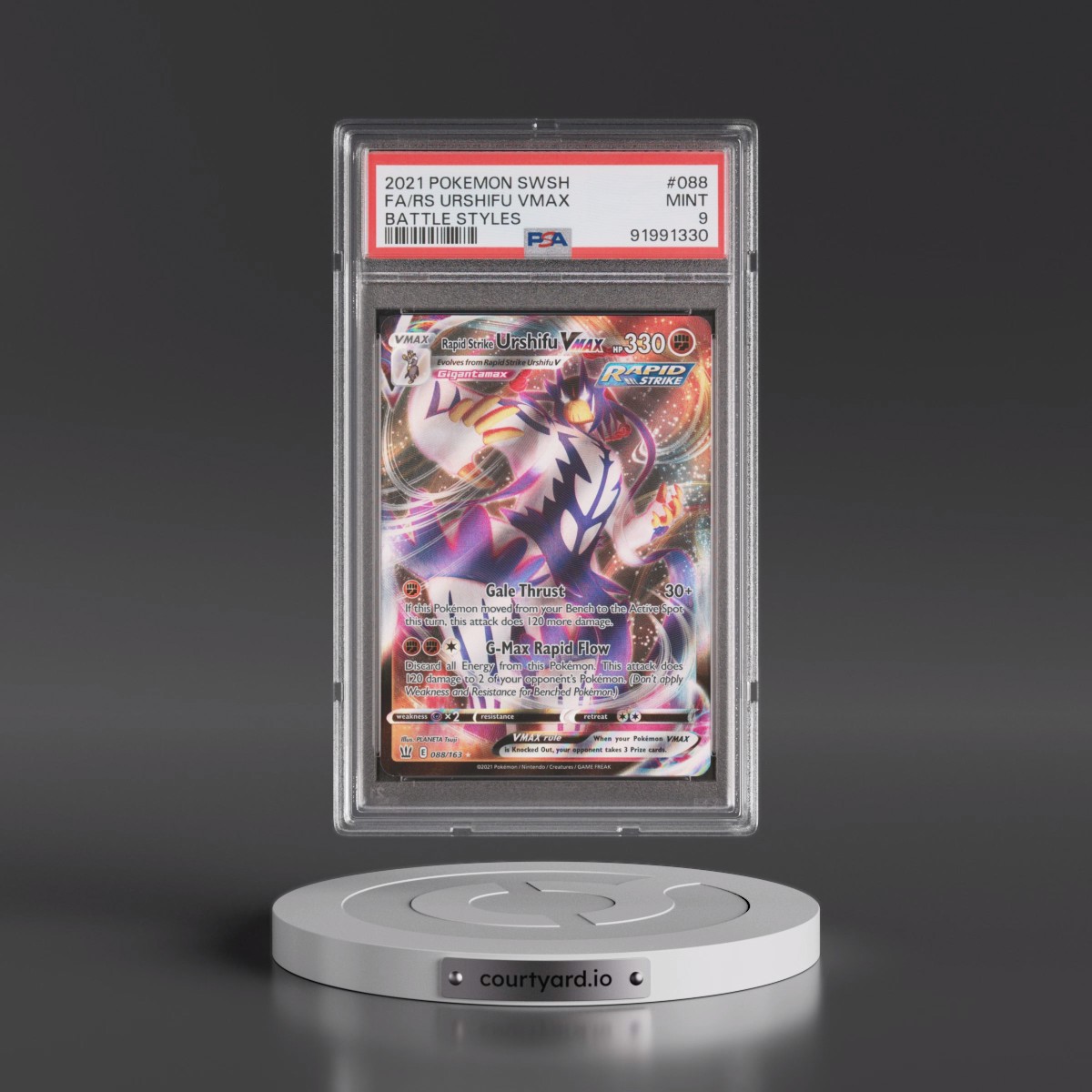 2021 Pokémon Sword & Shield Battle Styles #088 Rapid Strike Urshifu Vmax - Full Art (PSA 9 MINT)