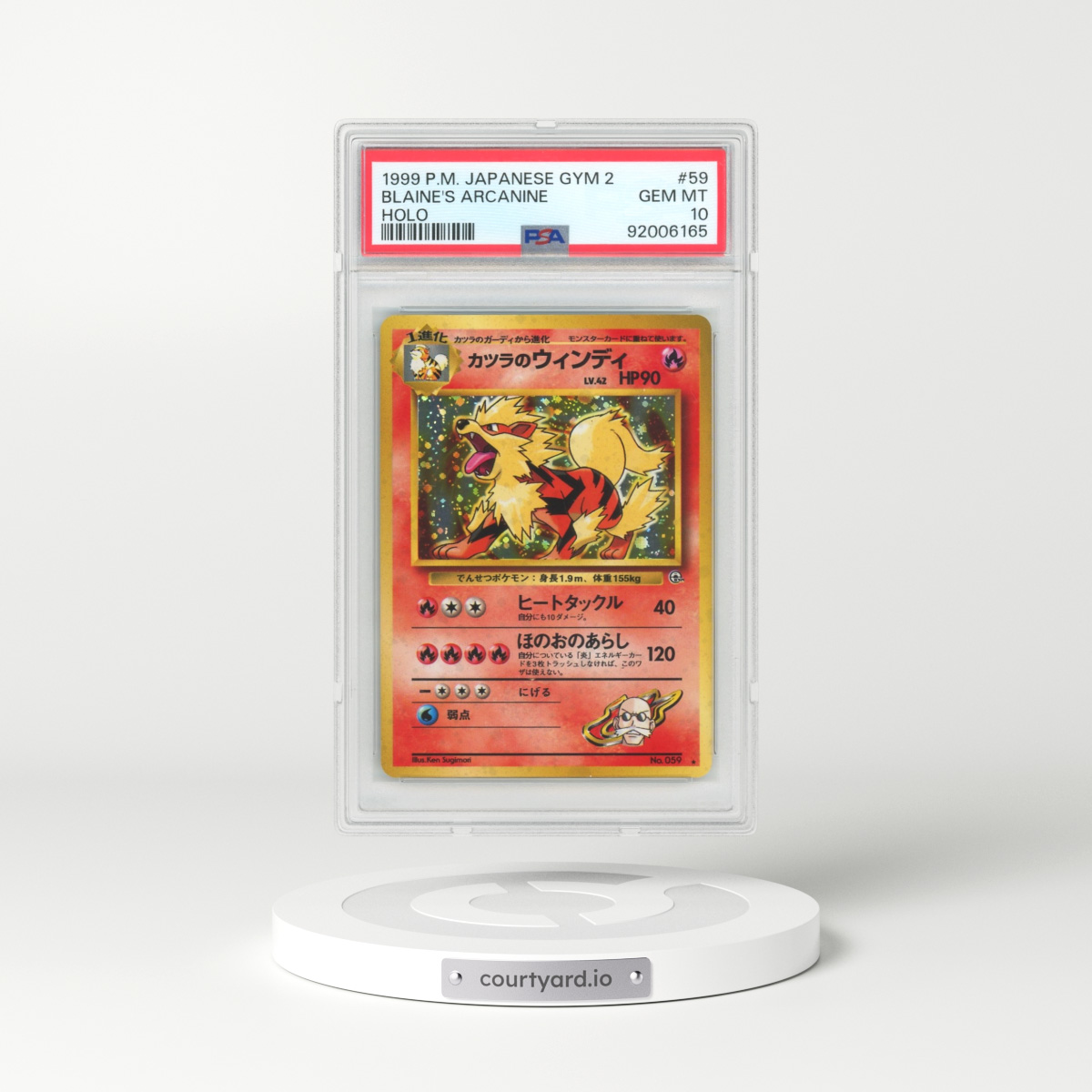 1999 Japanese Gym 2 #59 Blaine's Arcanine - Holo (PSA 10 GEM MINT)