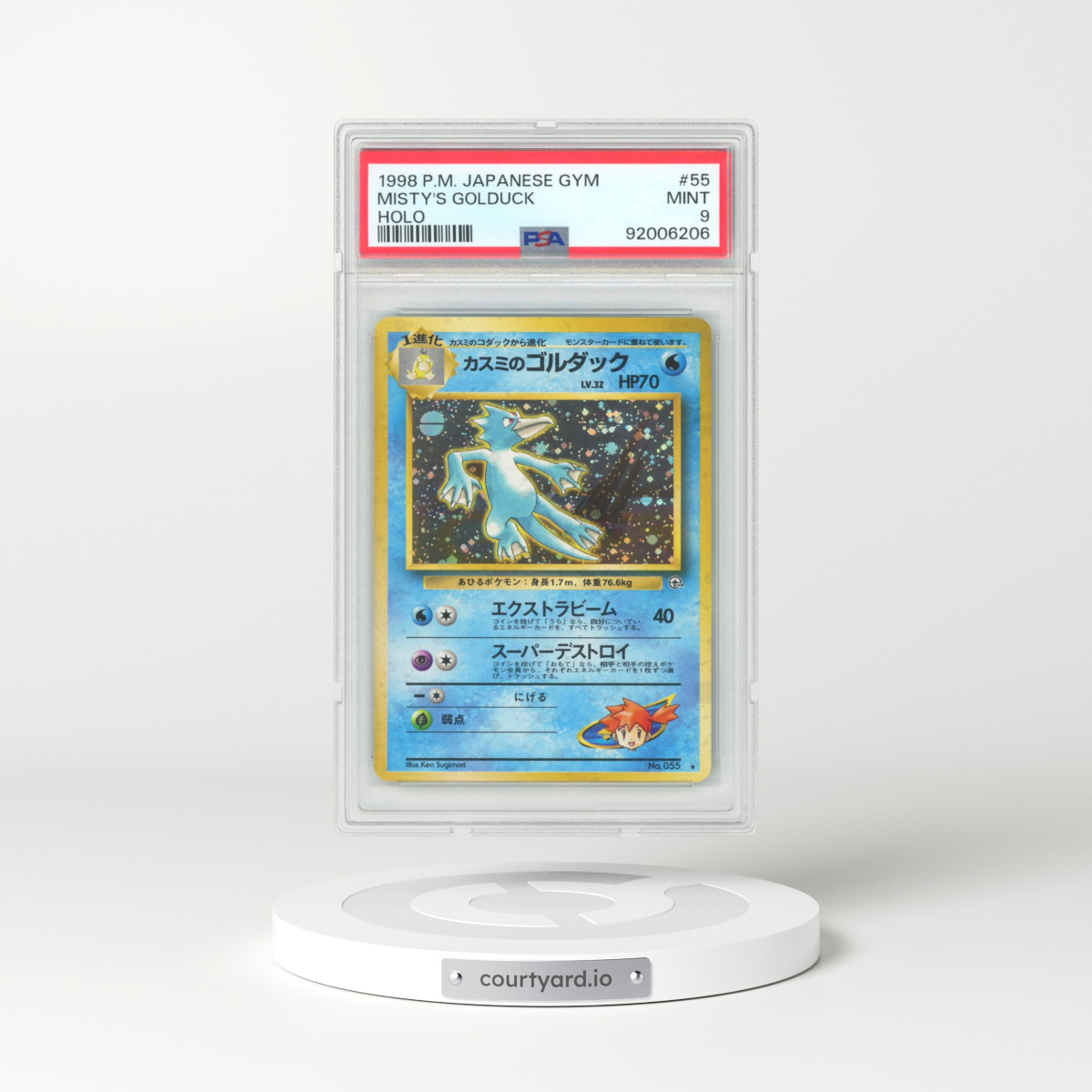 1998 Japanese Gym #55 Misty's Golduck - Holo (PSA 9 MINT)