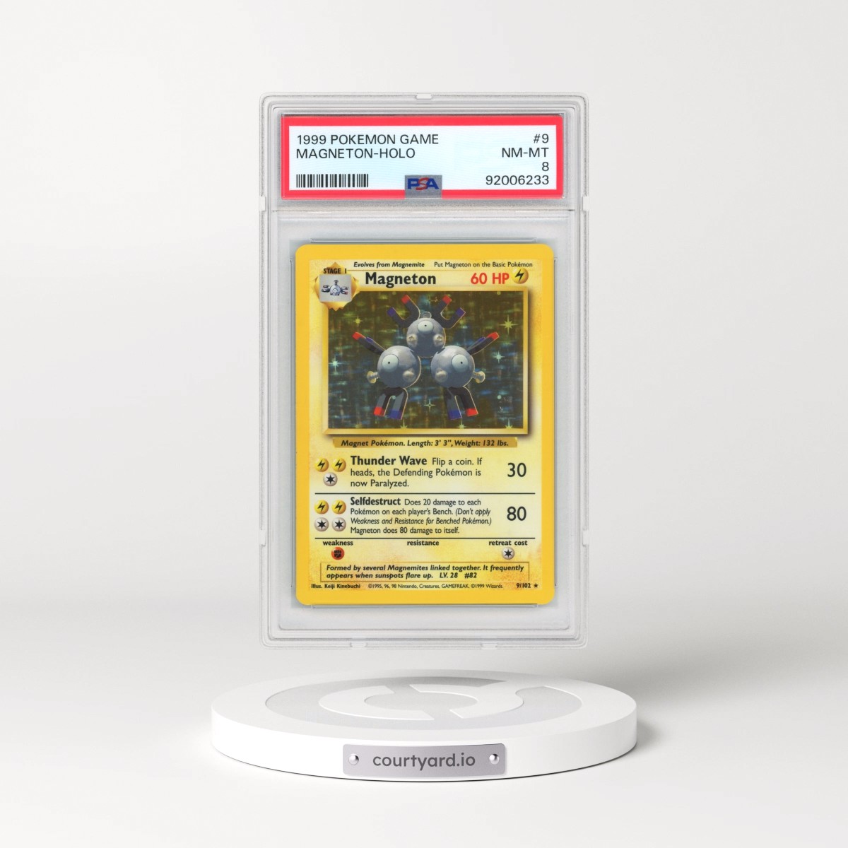 1999 Base Set #9 Magneton - Holo (PSA 8 NM-MT)