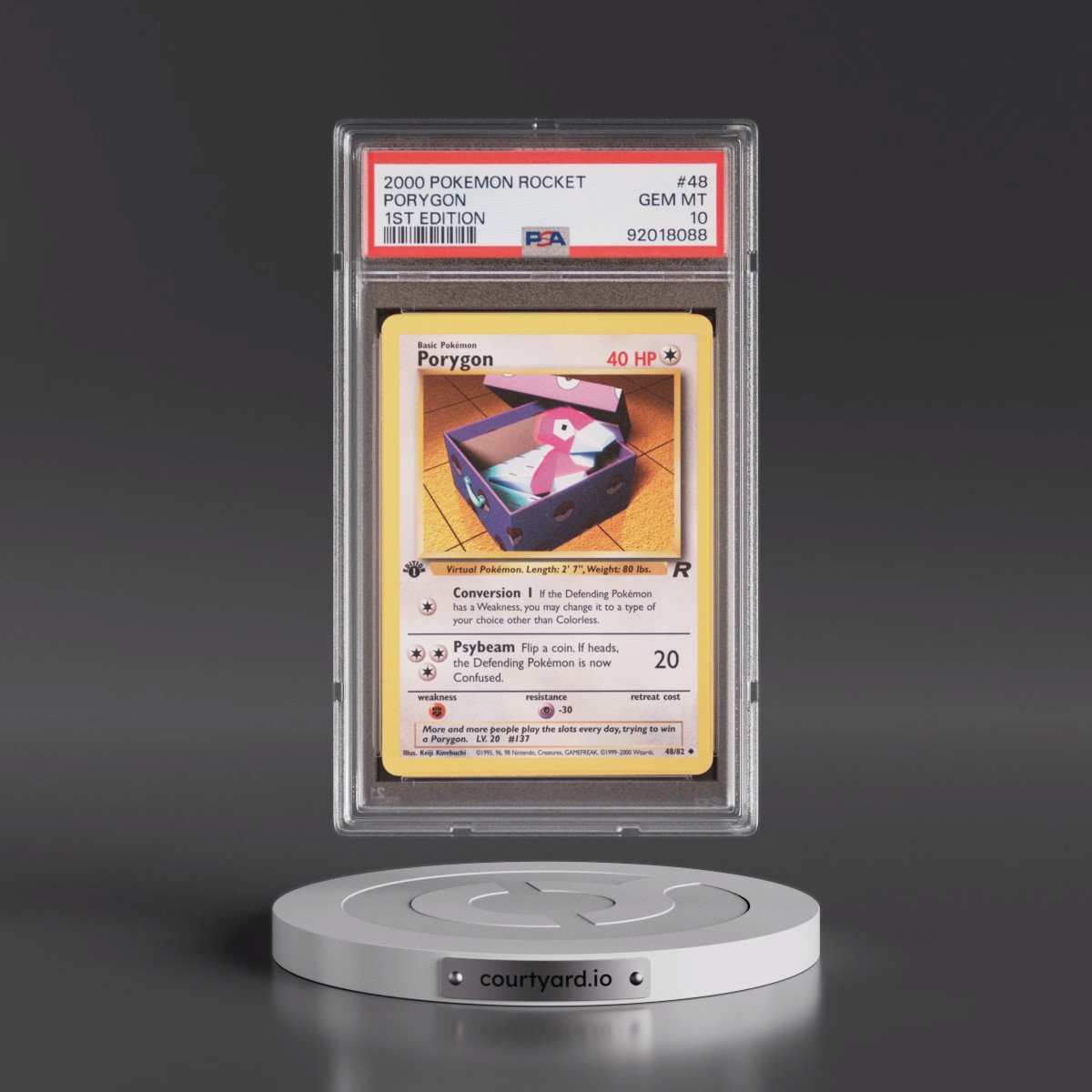 2000 Pokémon Rocket #48 Porygon - 1st Edition (PSA 10 GEM MINT)