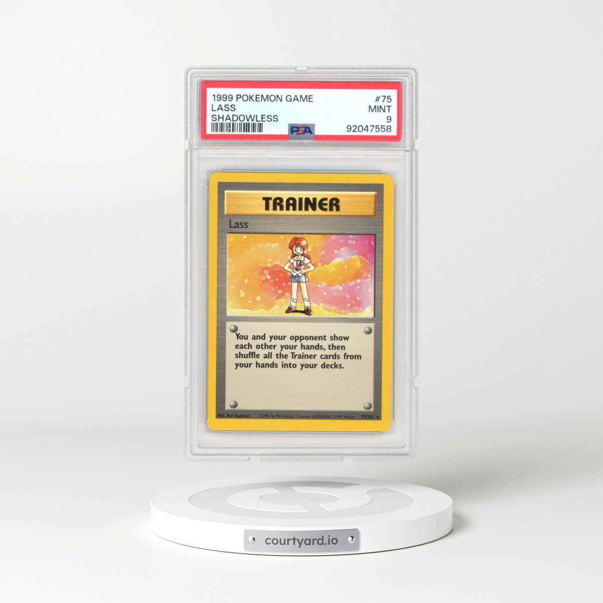 1999 Base Set #75 Lass - Shadowless Shadowless (PSA 9 MINT)