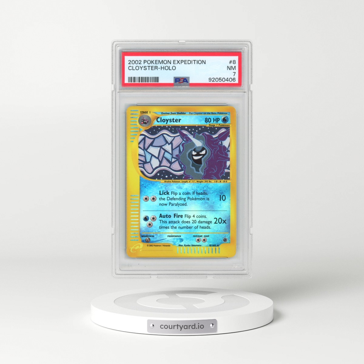 2002 Pokémon Expedition #8 Cloyster - Holo (PSA 7 NM)