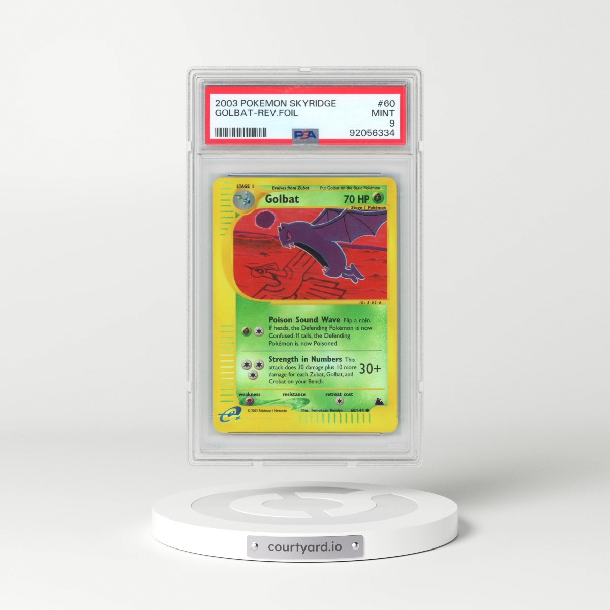 2003 Pokémon Skyridge #60 Golbat - Reverse Foil (PSA 9 MINT)