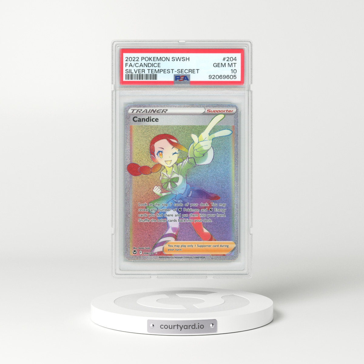 2022 Silver Tempest #204 Candice - Full Art Holo (PSA 10 GEM MINT)