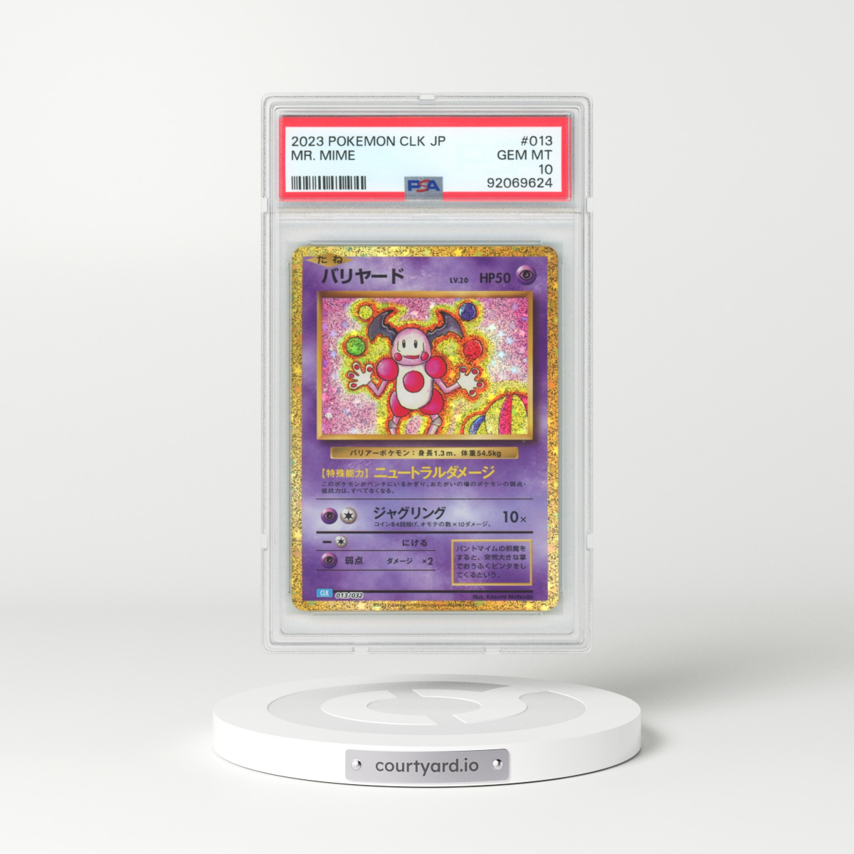 2023 Japanese Blastoise & Suicune EX Deck #13 Mr. Mime - Holo (PSA 10 GEM MINT)