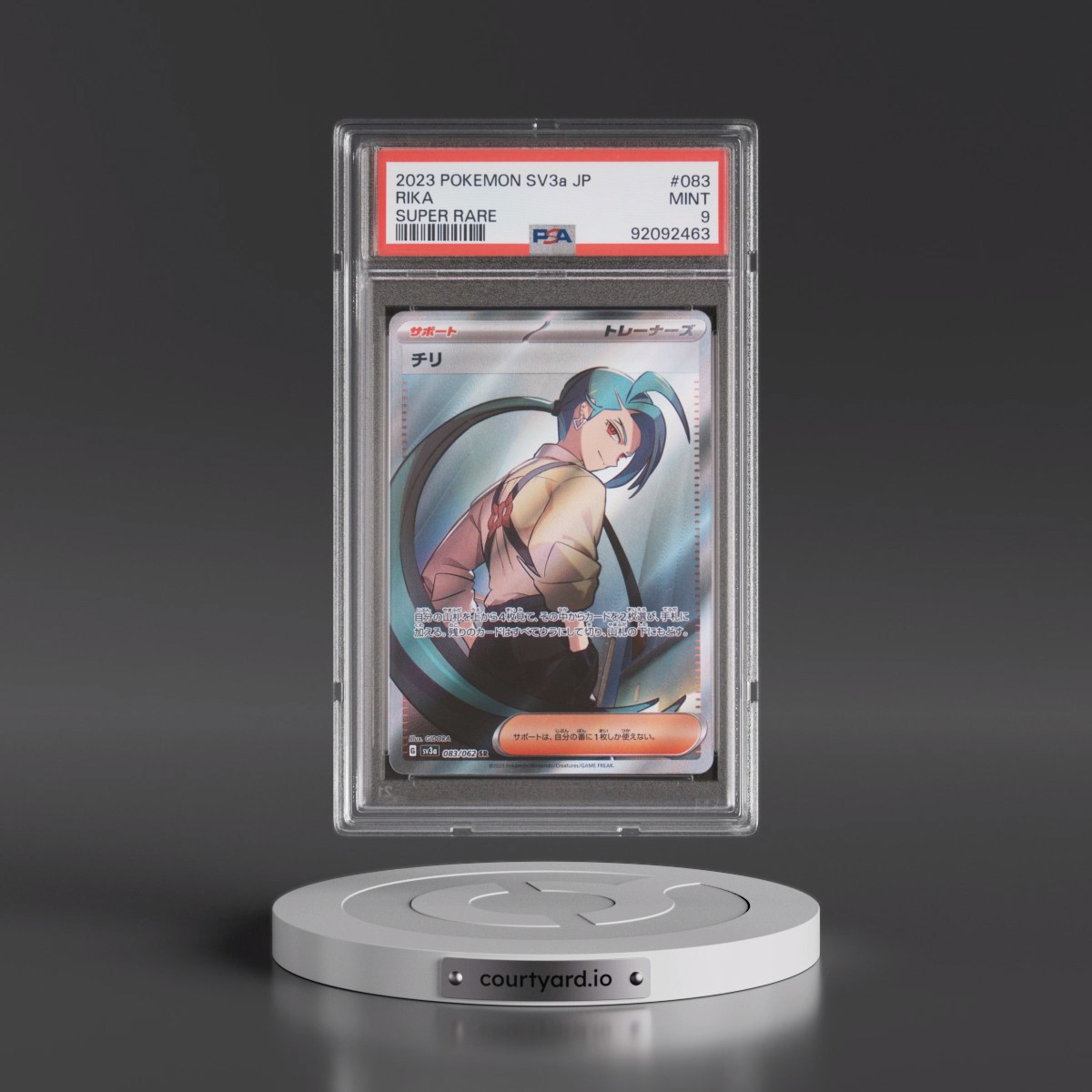 2023 Pokémon Sv3a-Raging Surf #083 Rika - Super Rare (PSA 9 MINT)