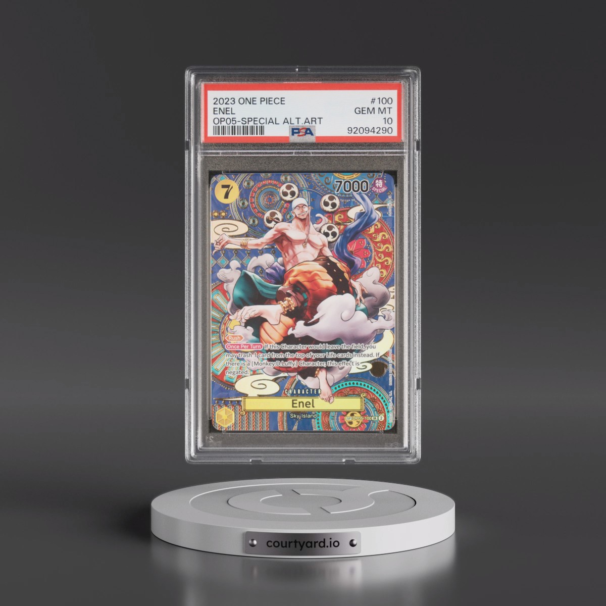 2023 One Piece Awakening of the New Era #100 Enel - Special Alternate Art (PSA 10 GEM MINT)
