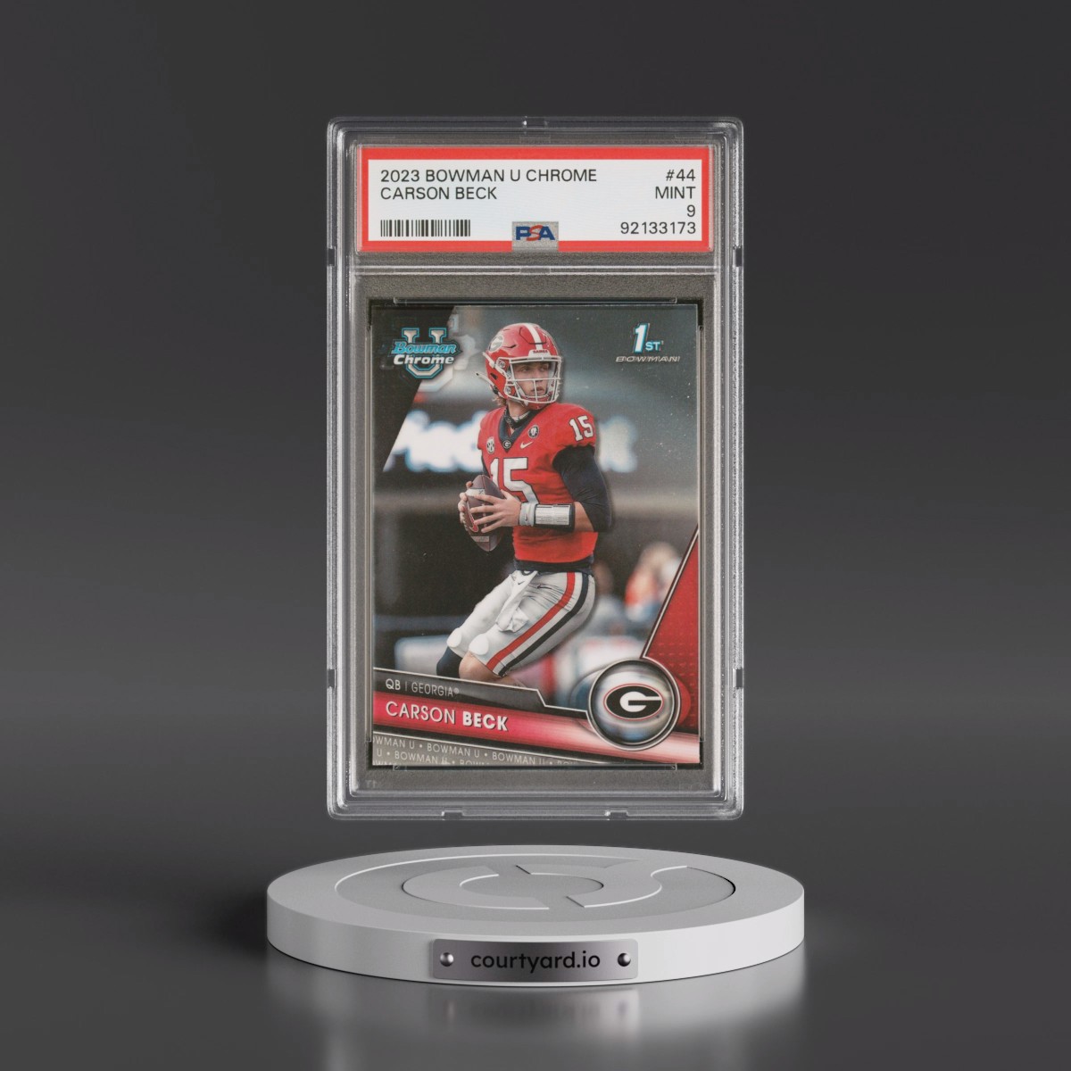 2023 Bowman University Chrome Carson Beck #44 PSA 9