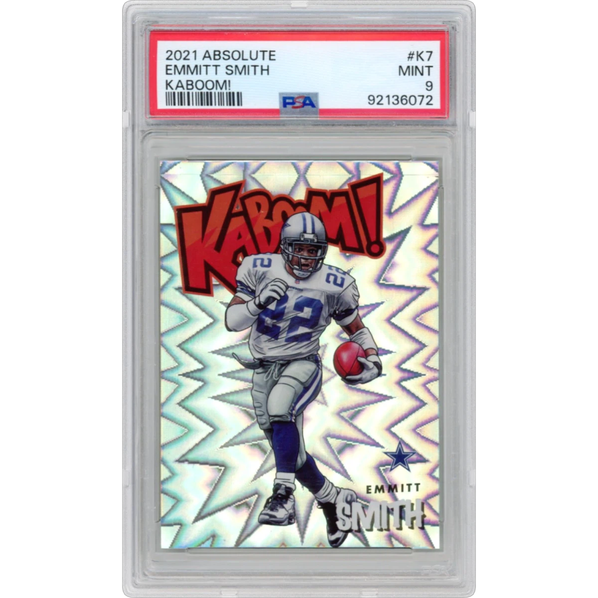 2021 Panini Absolute Kaboom! #K7 Emmitt Smith (PSA 9 MINT)