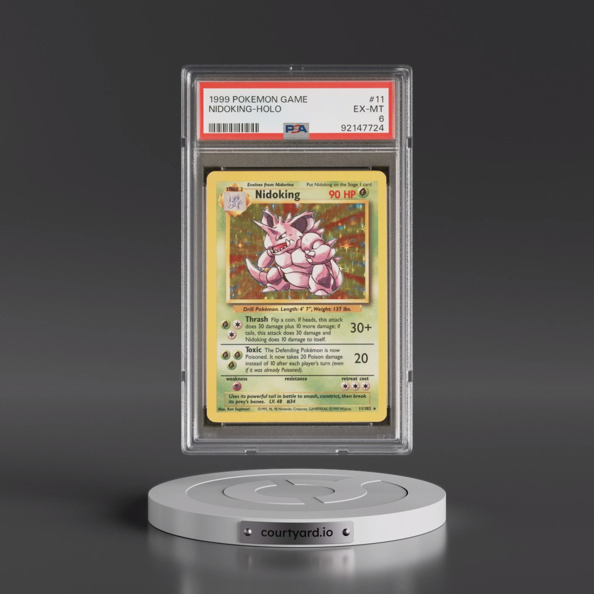1999 Pokémon Game Nidoking - Holo #11 PSA 6