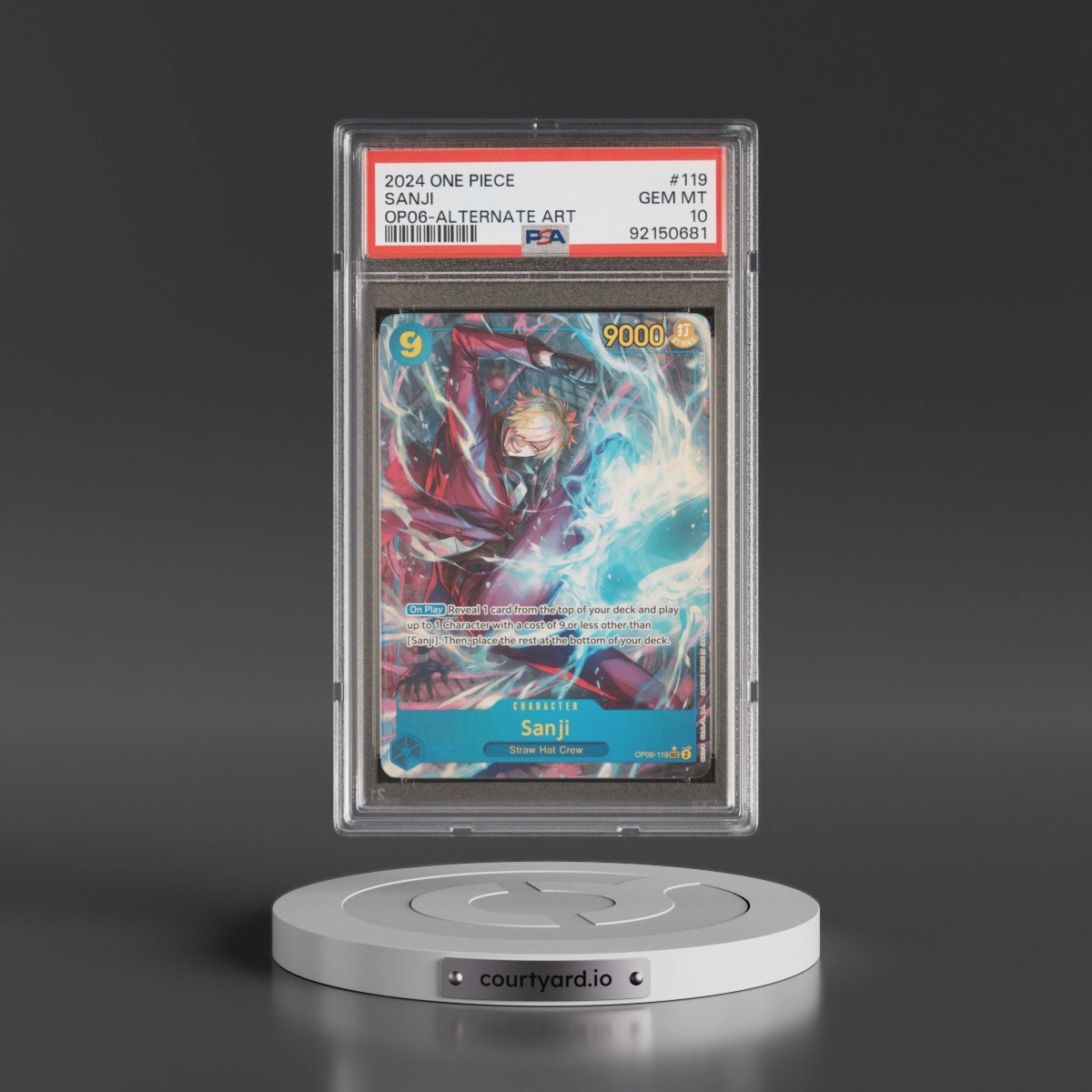 2024 One Piece OP06-Wings of the Captain #119 Sanji - Alternate Art (PSA 10 GEM MINT)