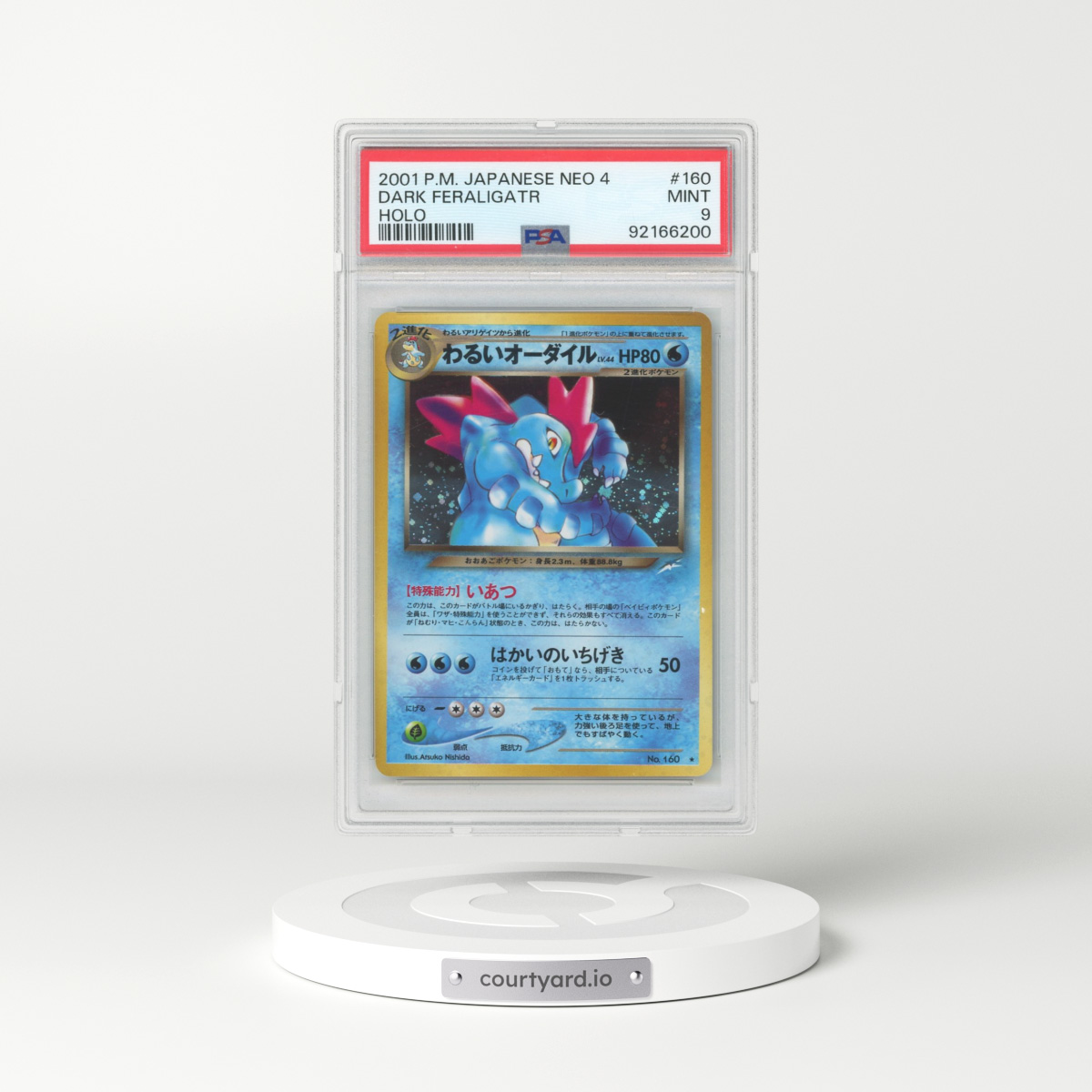 2001 Japanese Darkness, and to Light #160 Dark Feraligatr - Holo (PSA 9 MINT)
