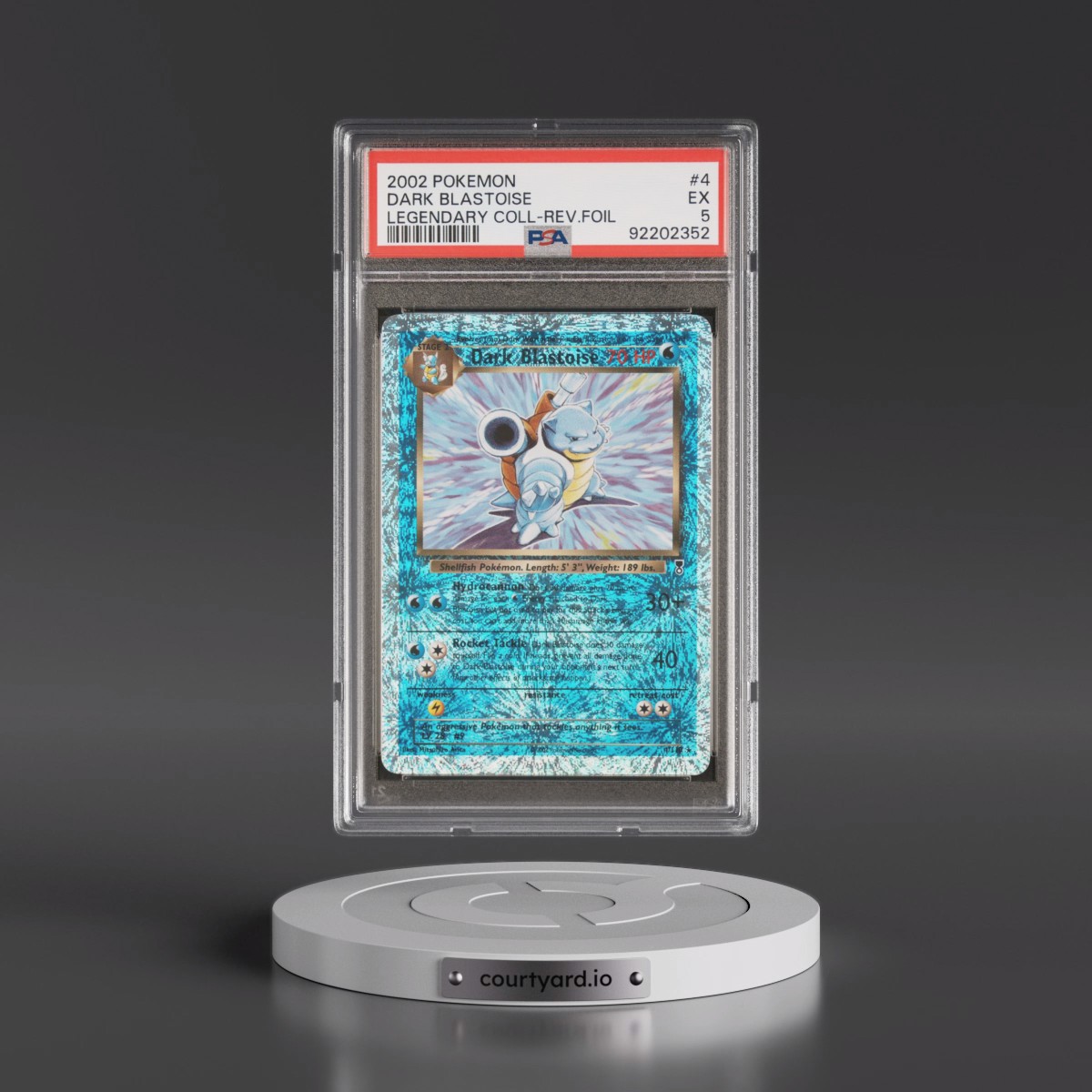 2002 Pokémon Legendary Collection #4 Dark Blastoise - Reverse Foil (PSA 5 EX)
