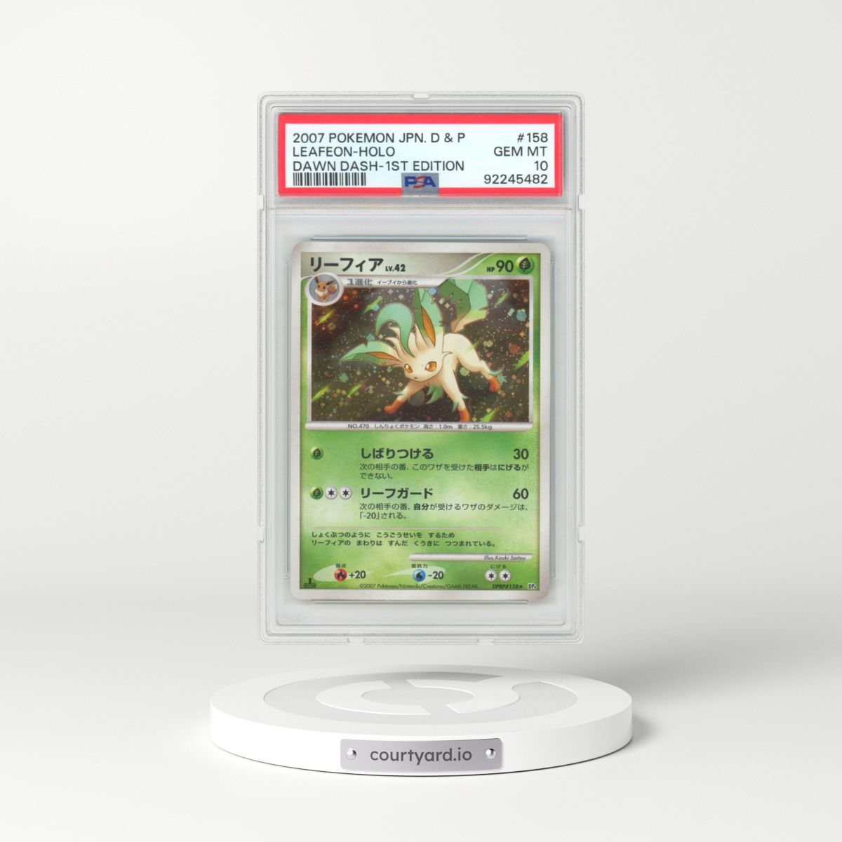 2007 Pokémon Diamond & Pearl Dawn Dash #158 Leafeon - 1st Edition Holo (PSA 10 GEM MINT)