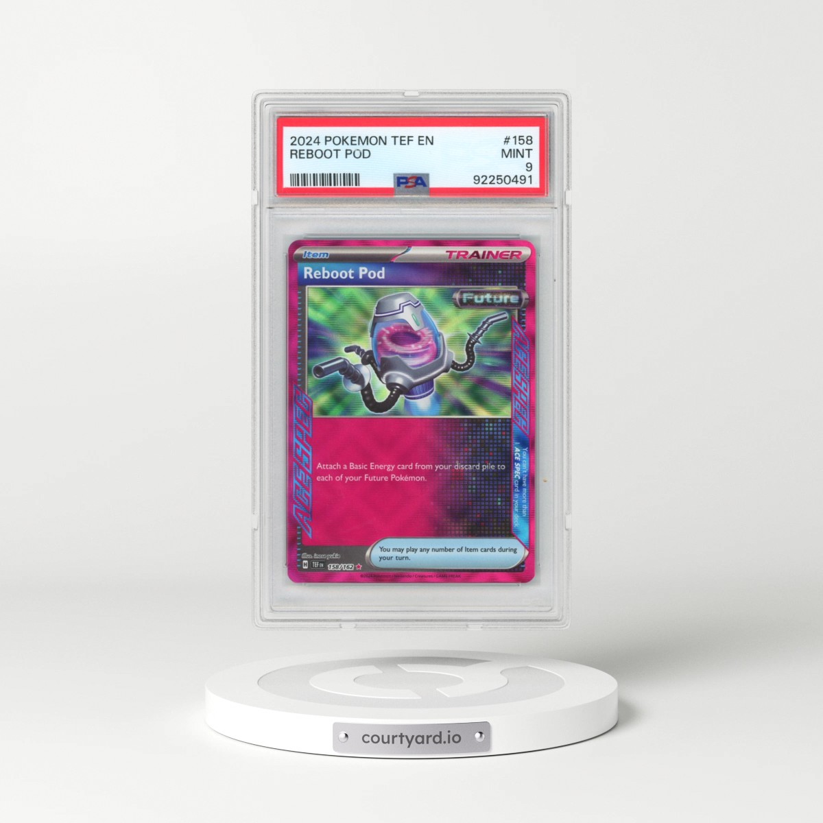 2024 Pokémon Tef EN-Temporal Forces #158 Reboot Pod (PSA 9 MINT)