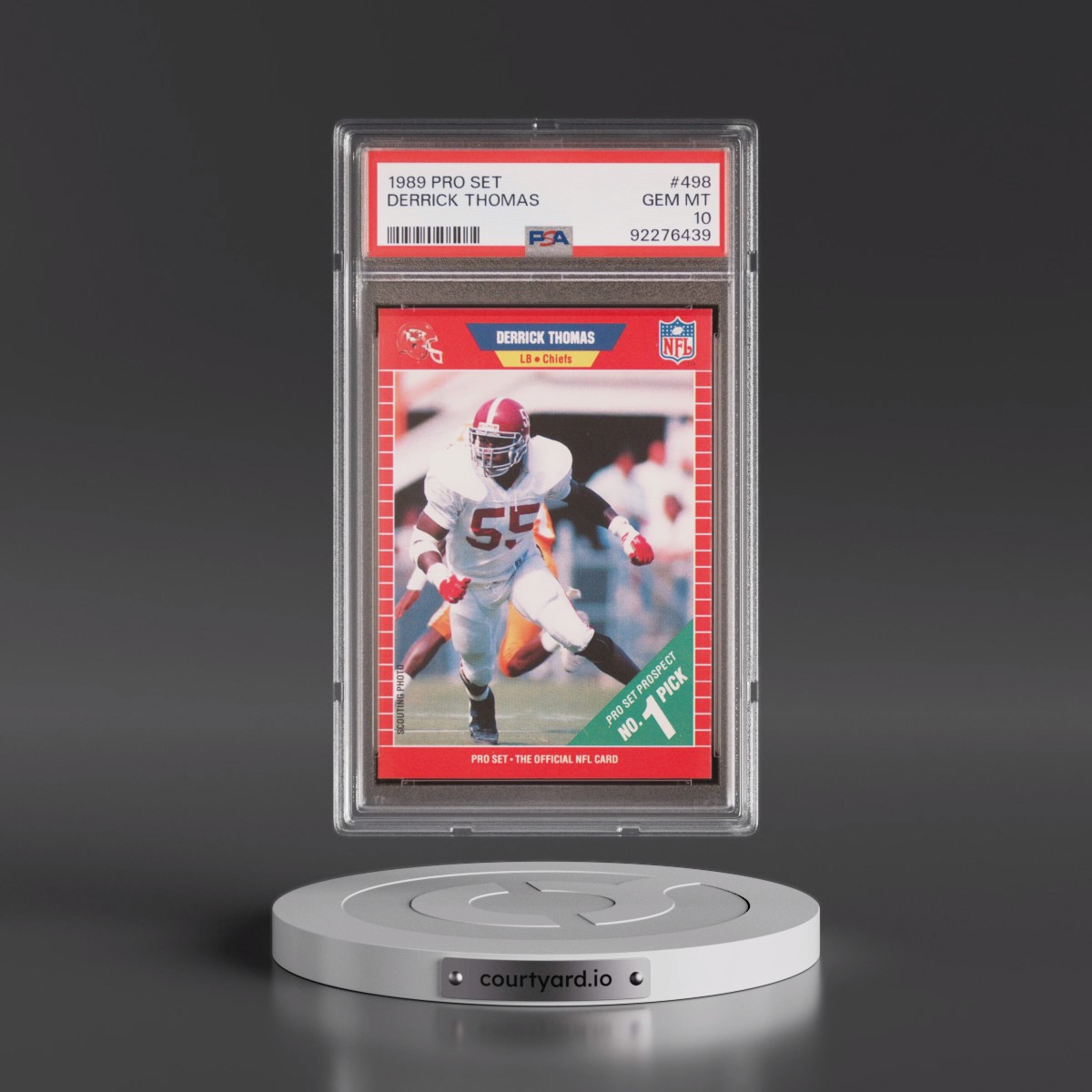 1989 Pro Set #498 Derrick Thomas (PSA 10 GEM MINT)