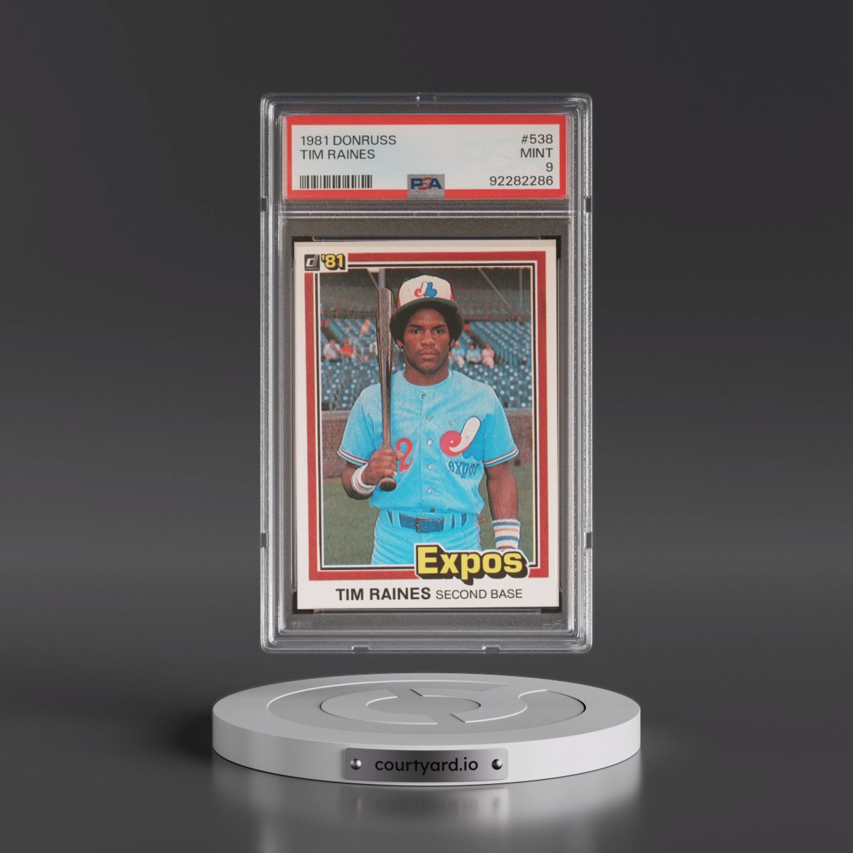 1981 Donruss #538 Tim Raines (PSA 9 MINT)