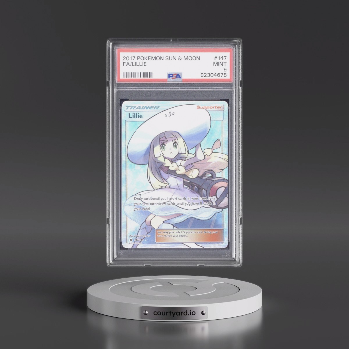 2017 Pokémon Sun & Moon #147 Lillie - Full Art (PSA 9 MINT)