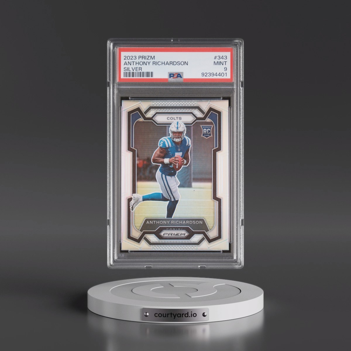 2023 Panini Prizm #343 Anthony Richardson - Silver Prizm (PSA 9 MINT)