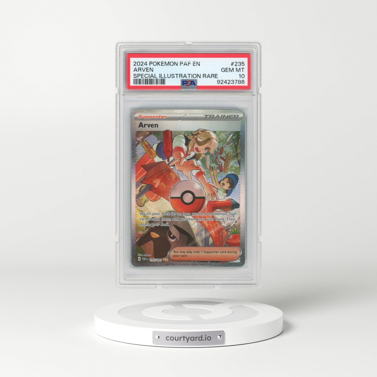 2024 Pokémon Paf EN-Paldean Fates #235 Arven - Special Illustration Rare (PSA 10 GEM MINT)