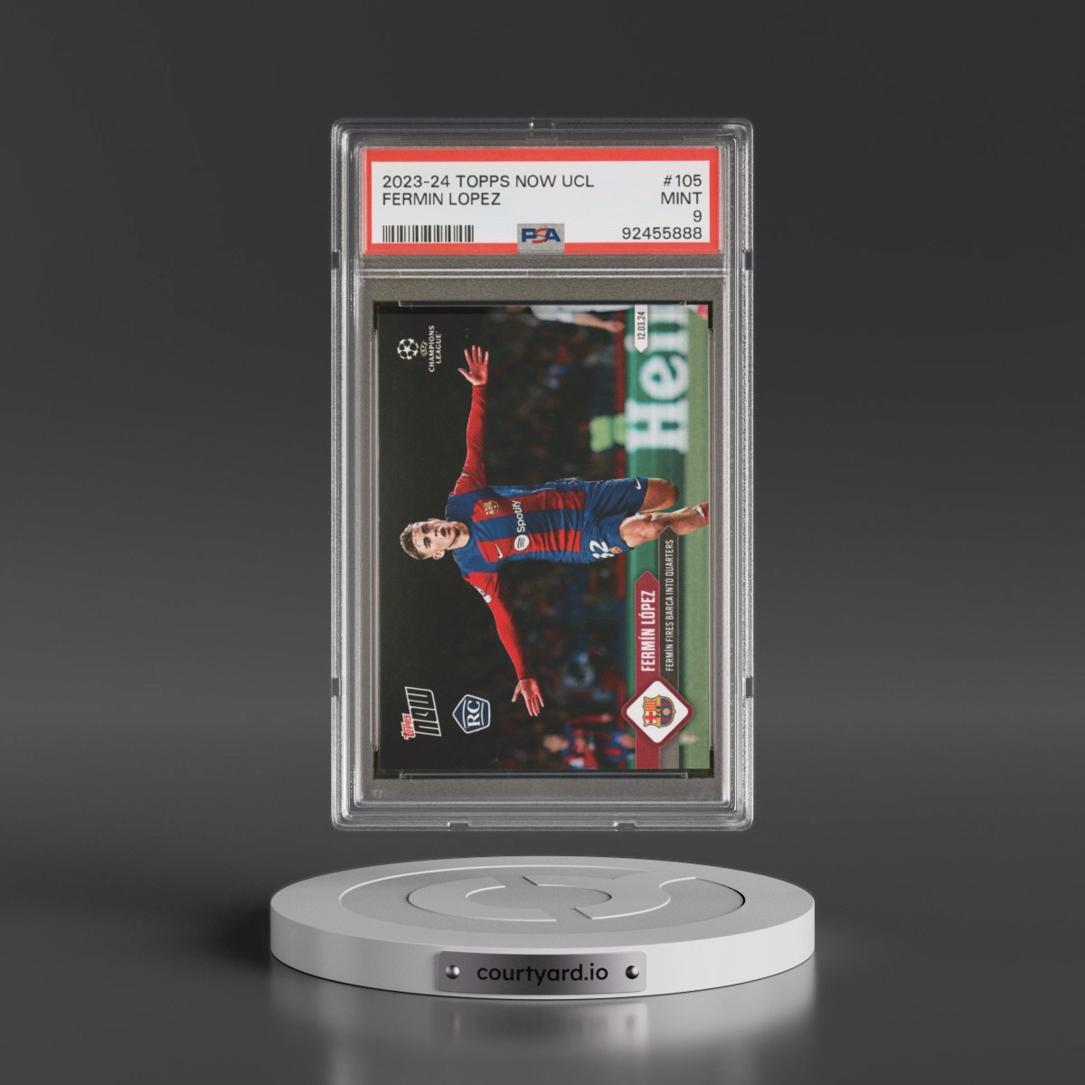 2023 Topps Now UEFA Champions League #105 Fermin Lopez (PSA 9 MINT)