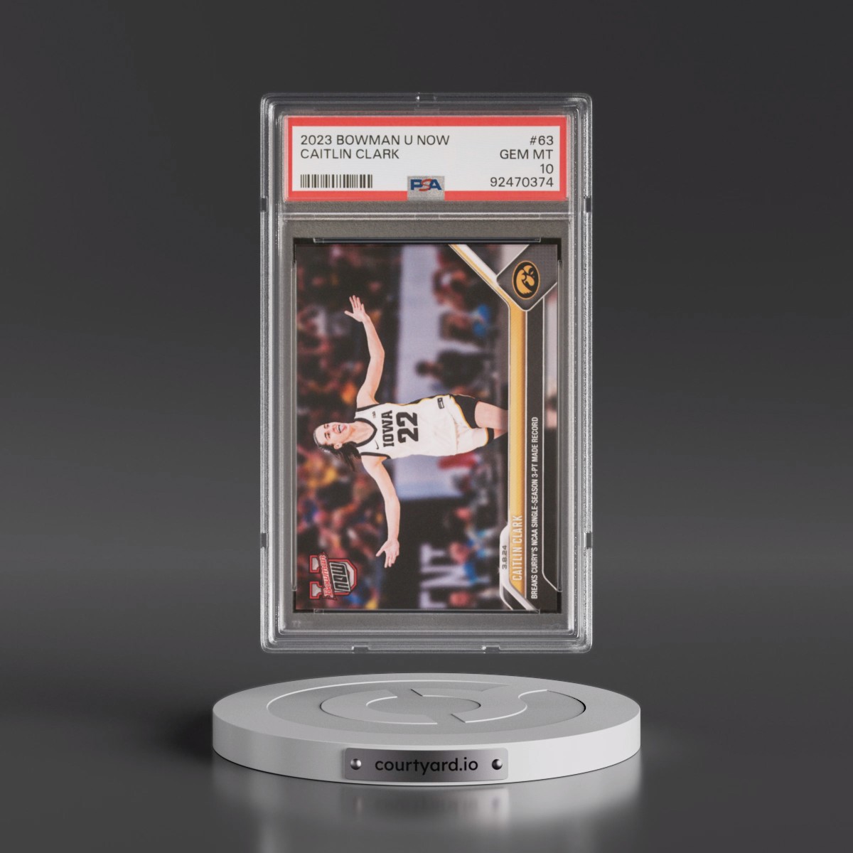 2023 Bowman U Now Caitlin Clark #63 PSA 10